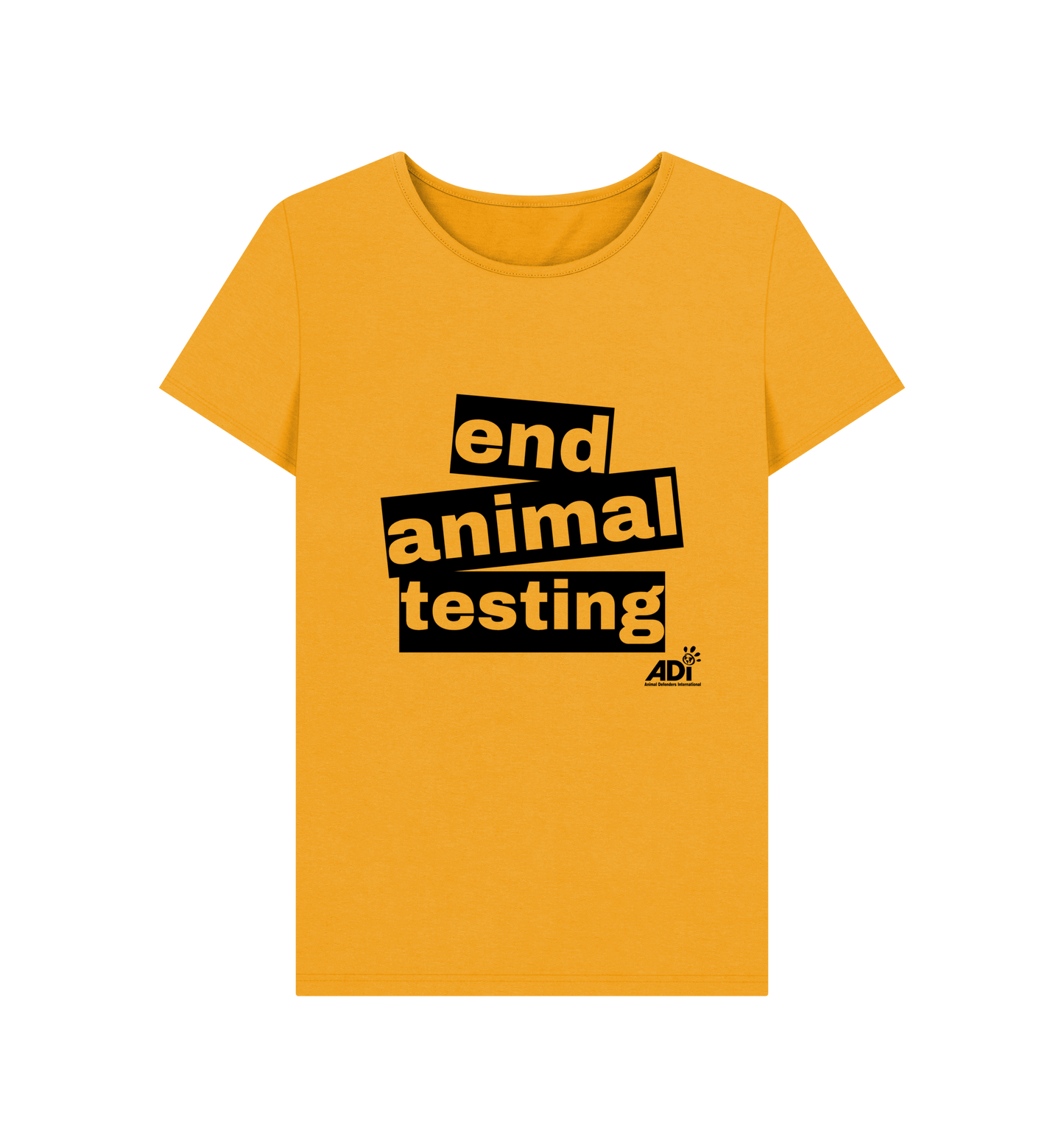 Mustard Printed T-shirt Front
