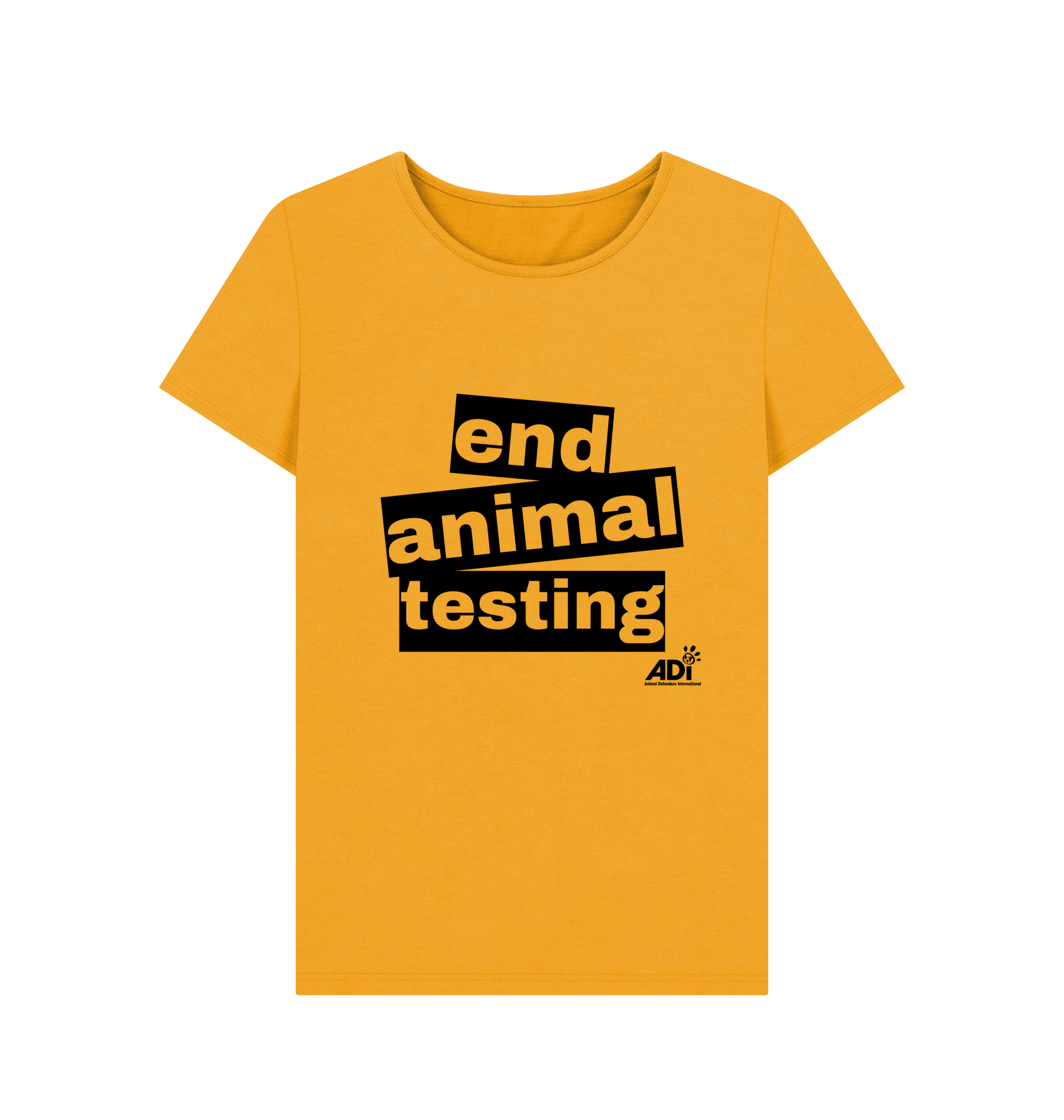 Mustard Printed T-shirt Front