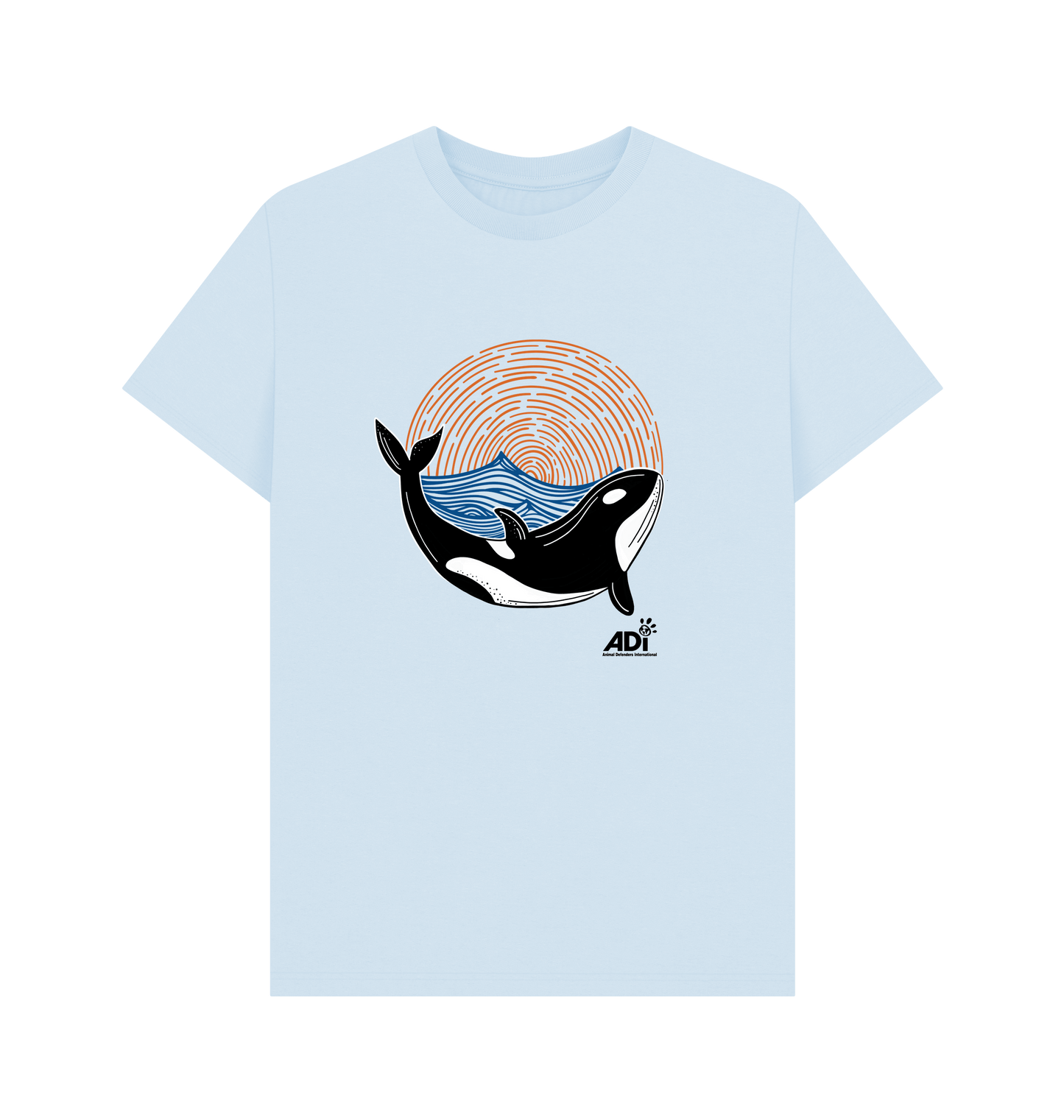 Sky Blue Printed T-shirt Front