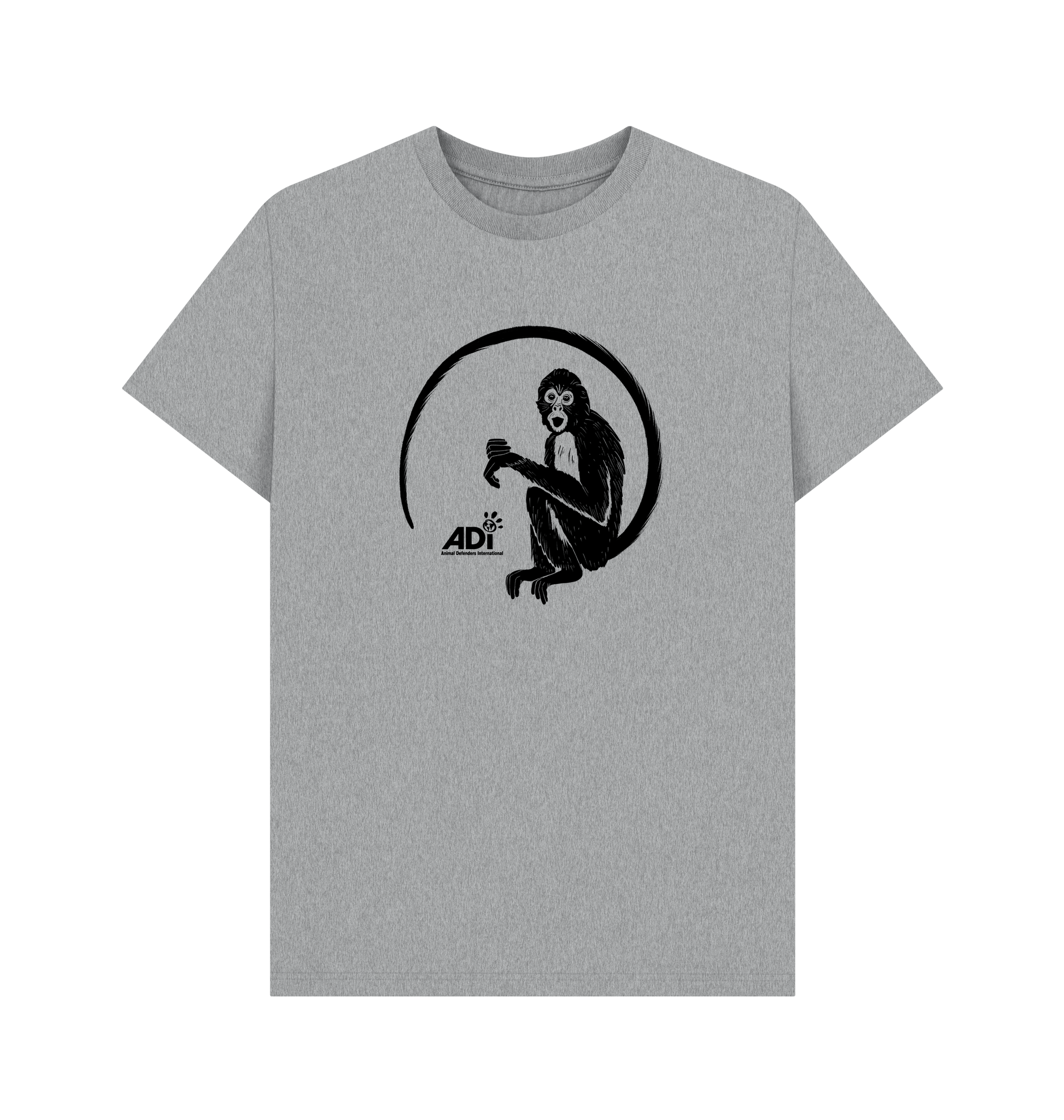 Athletic Grey Printed T-shirt Front