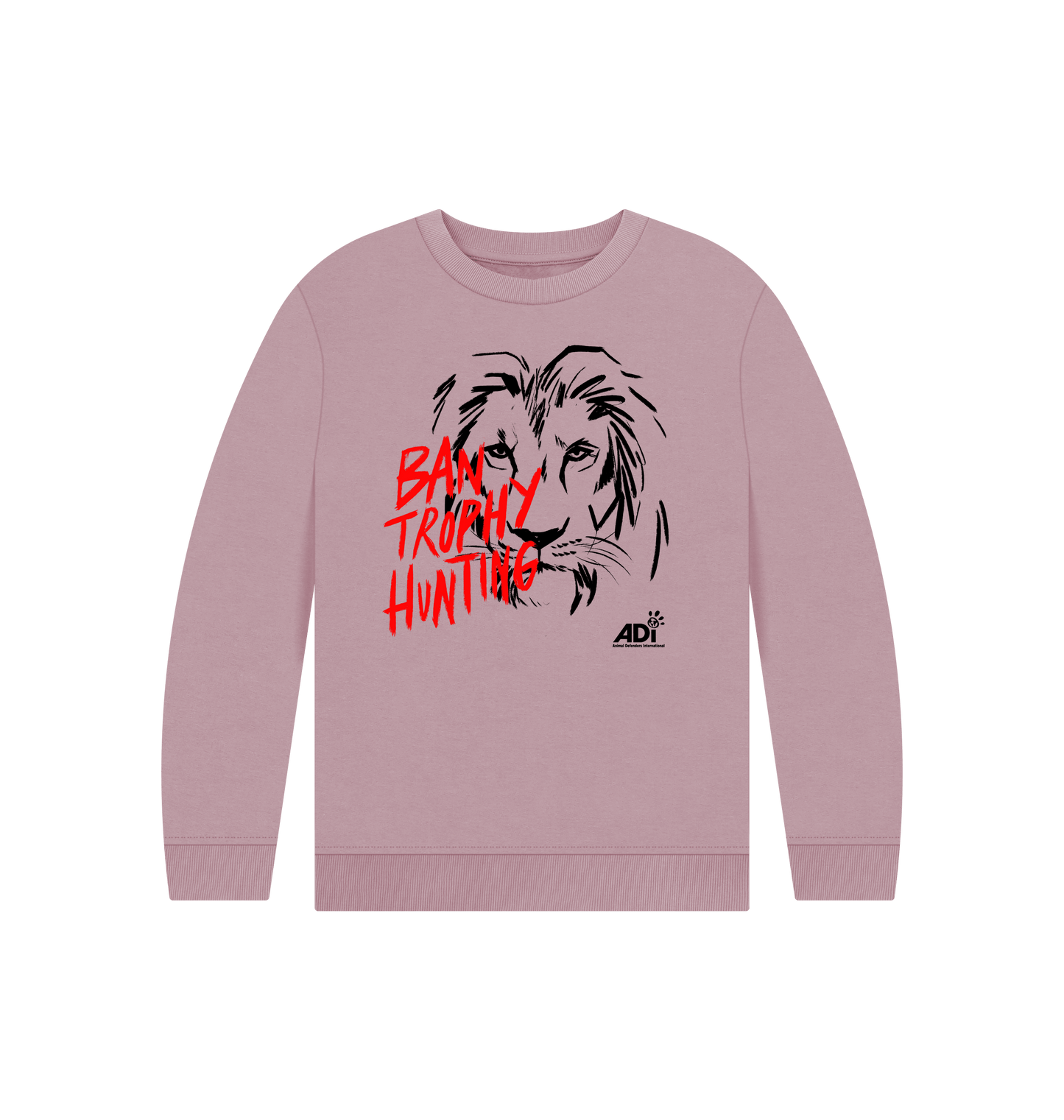 Mauve Printed Kids Jumper Front