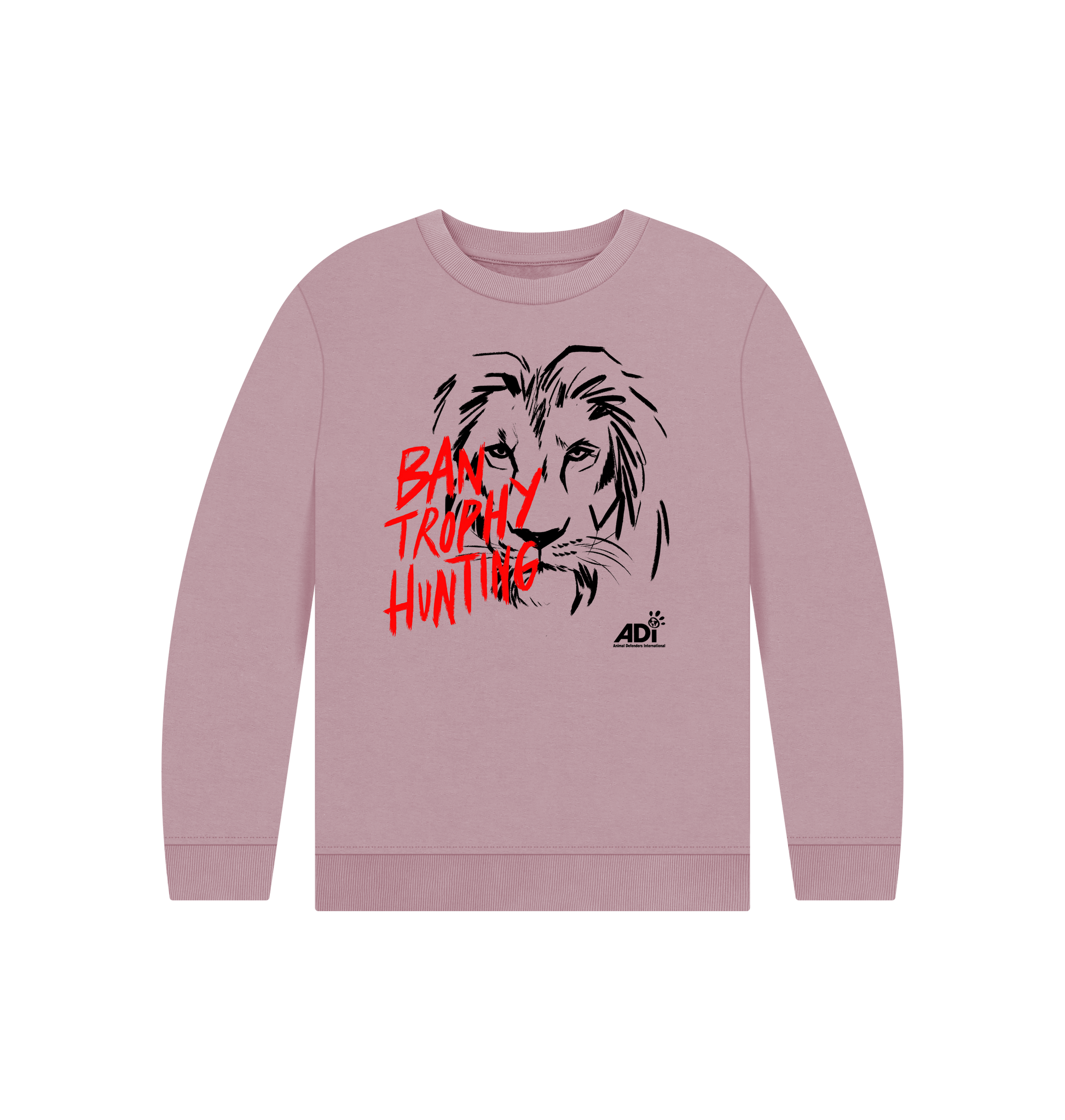 Mauve Printed Kids Jumper Front