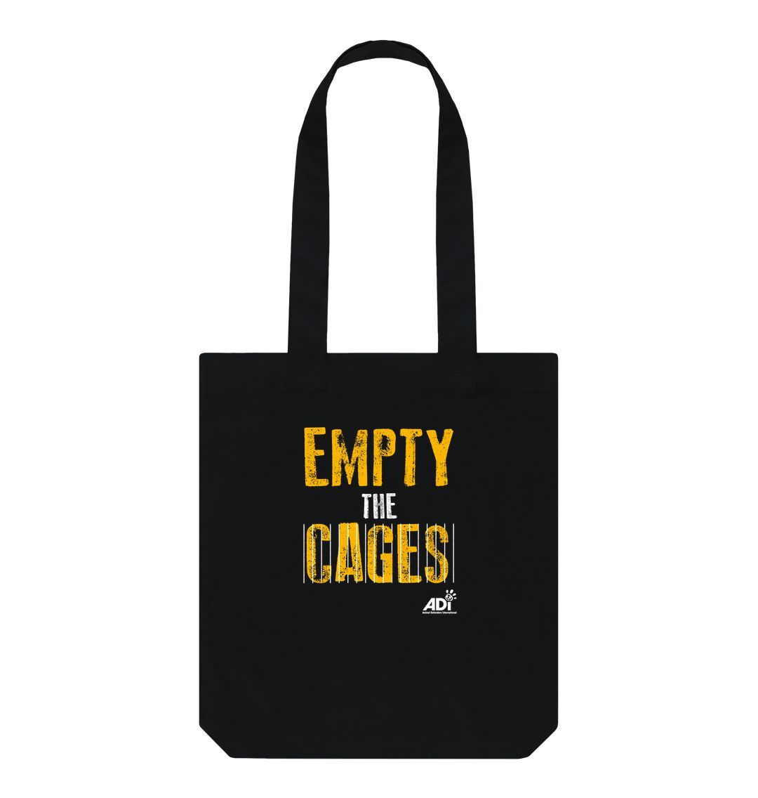 Black Empty The Cages Tote Bag