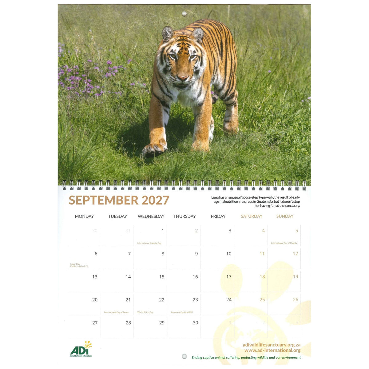 ADI Animal Rescue Calendar 2027