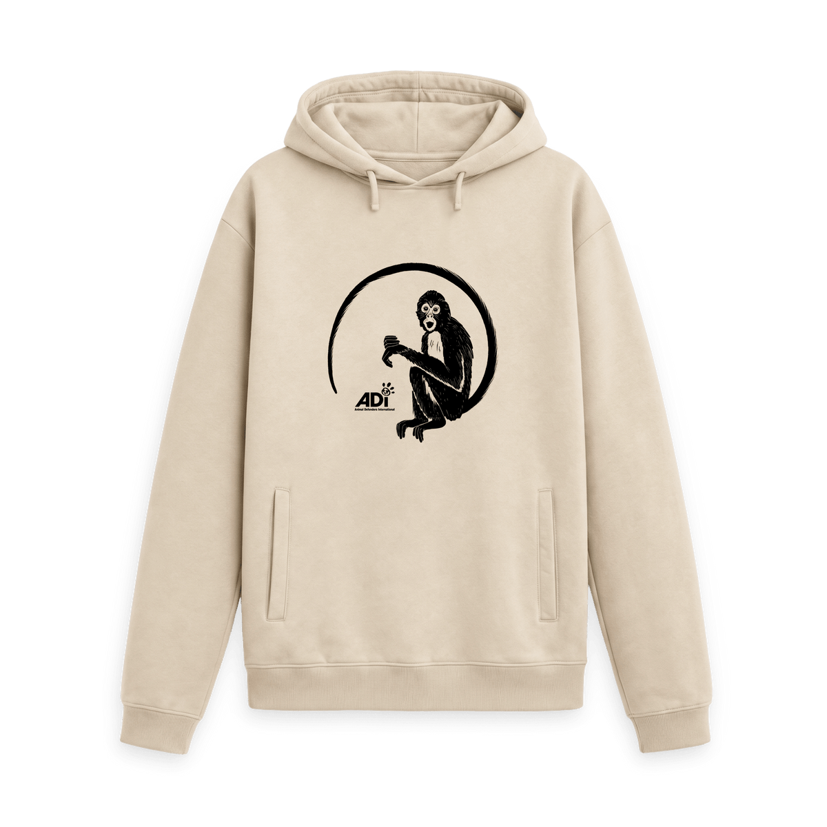 Oat Printed Hoody Front