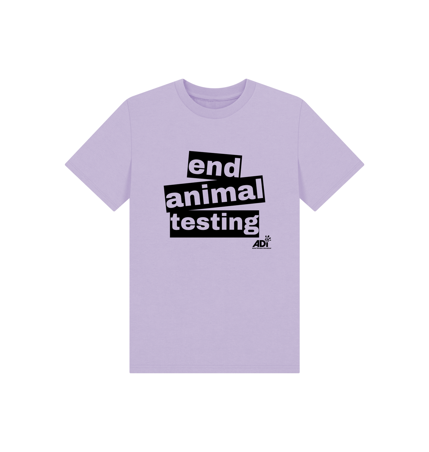 Soft Lilac Printed Kids T-Shirt Front