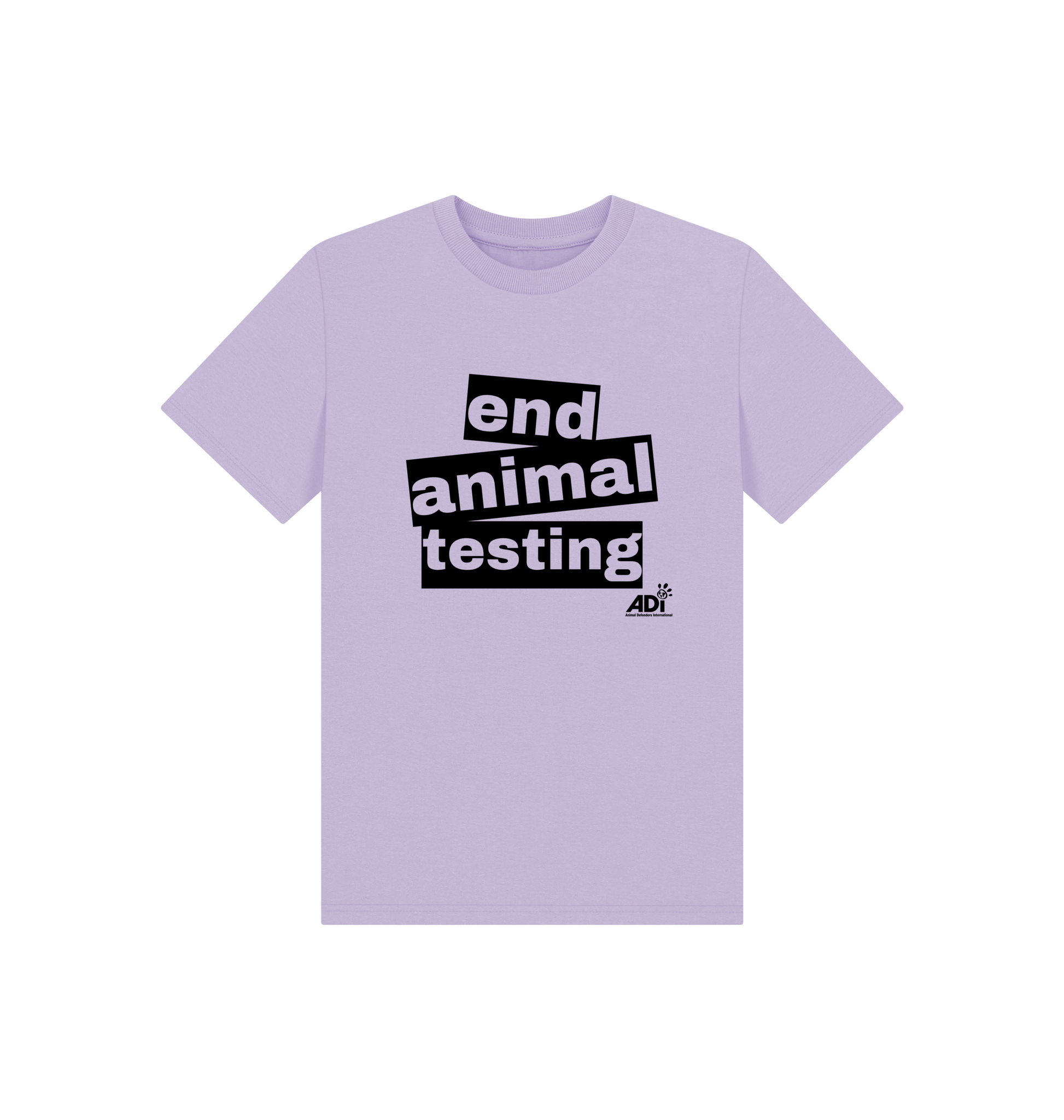 Soft Lilac Printed Kids T-Shirt Front