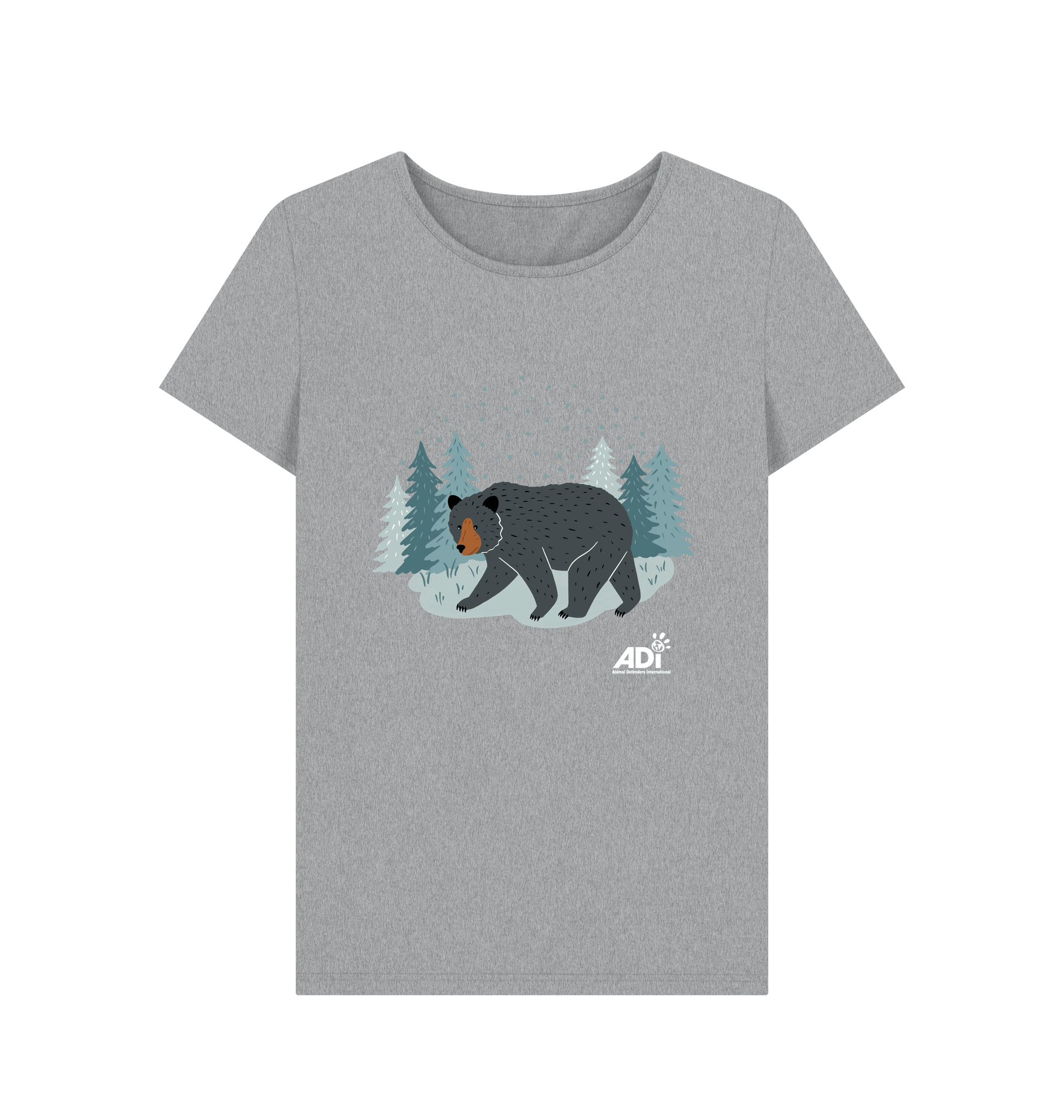 Athletic Grey Printed T-shirt Front