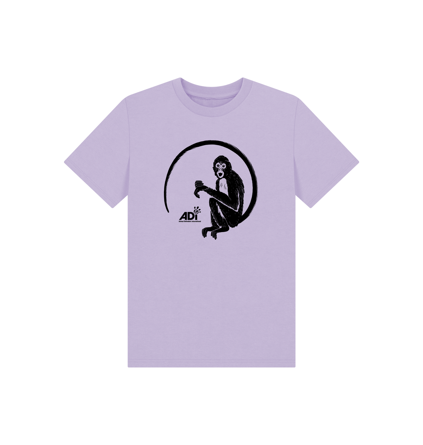 Soft Lilac Printed Kids T-Shirt Front