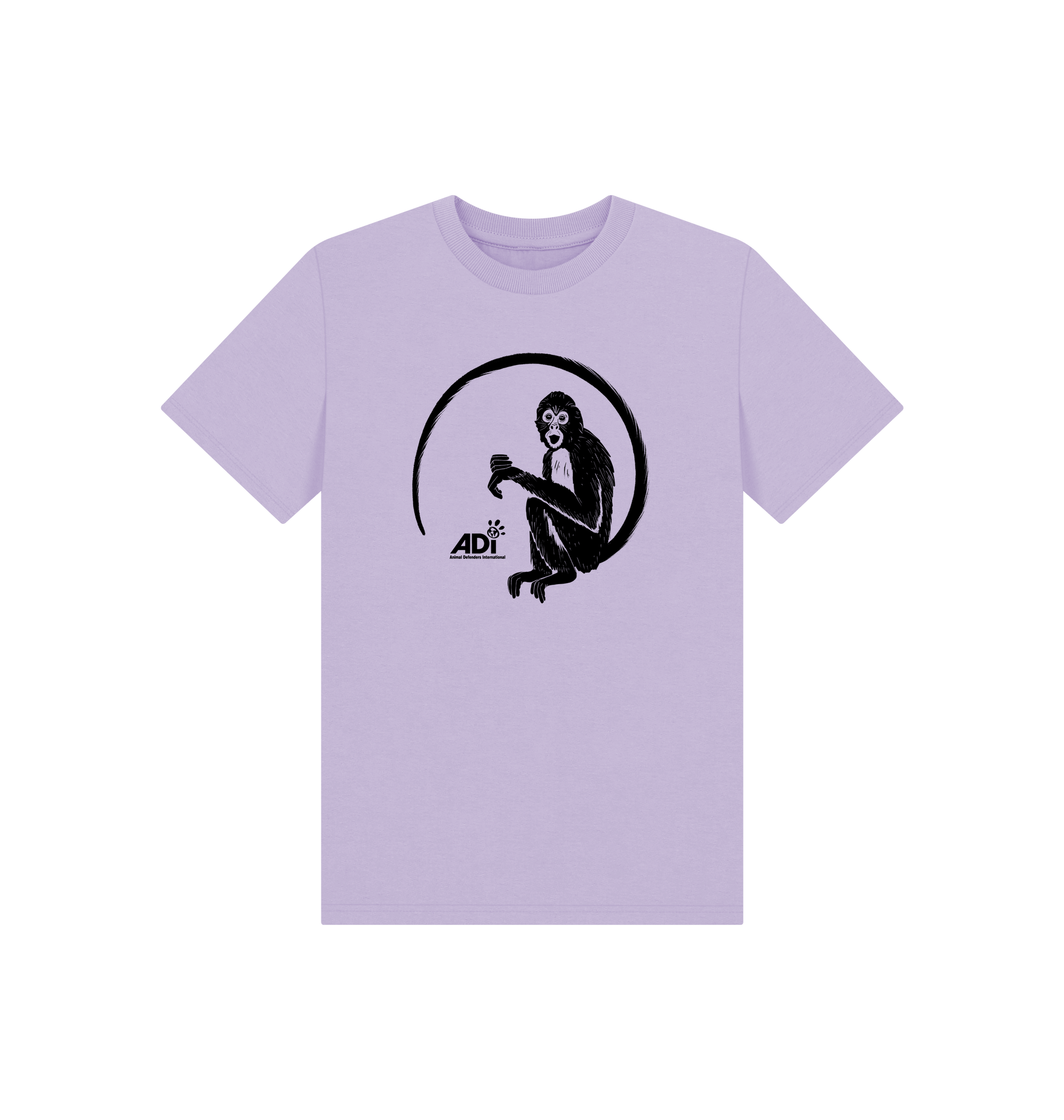 Soft Lilac Printed Kids T-Shirt Front