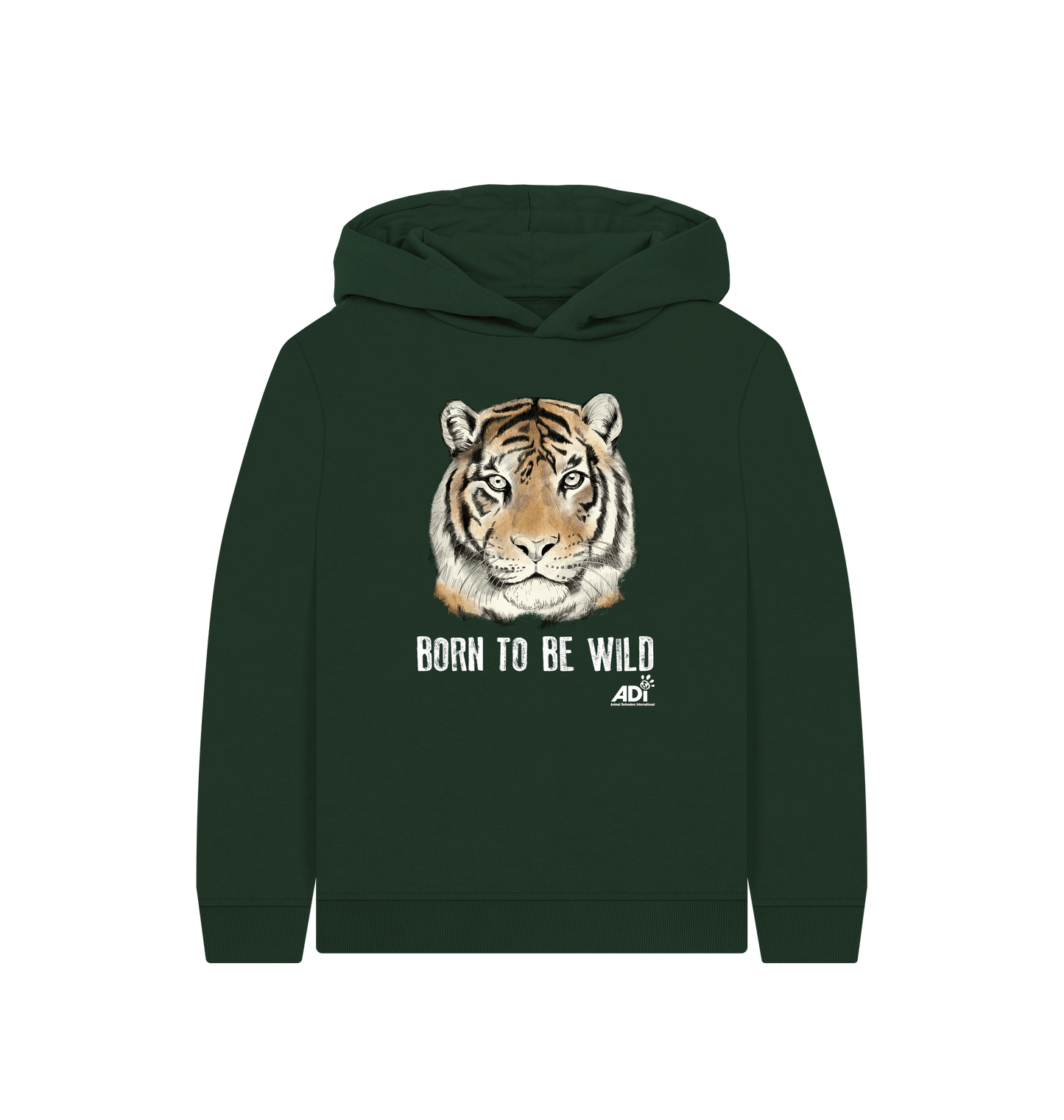 Evergreen Printed Kids Hoodie Front