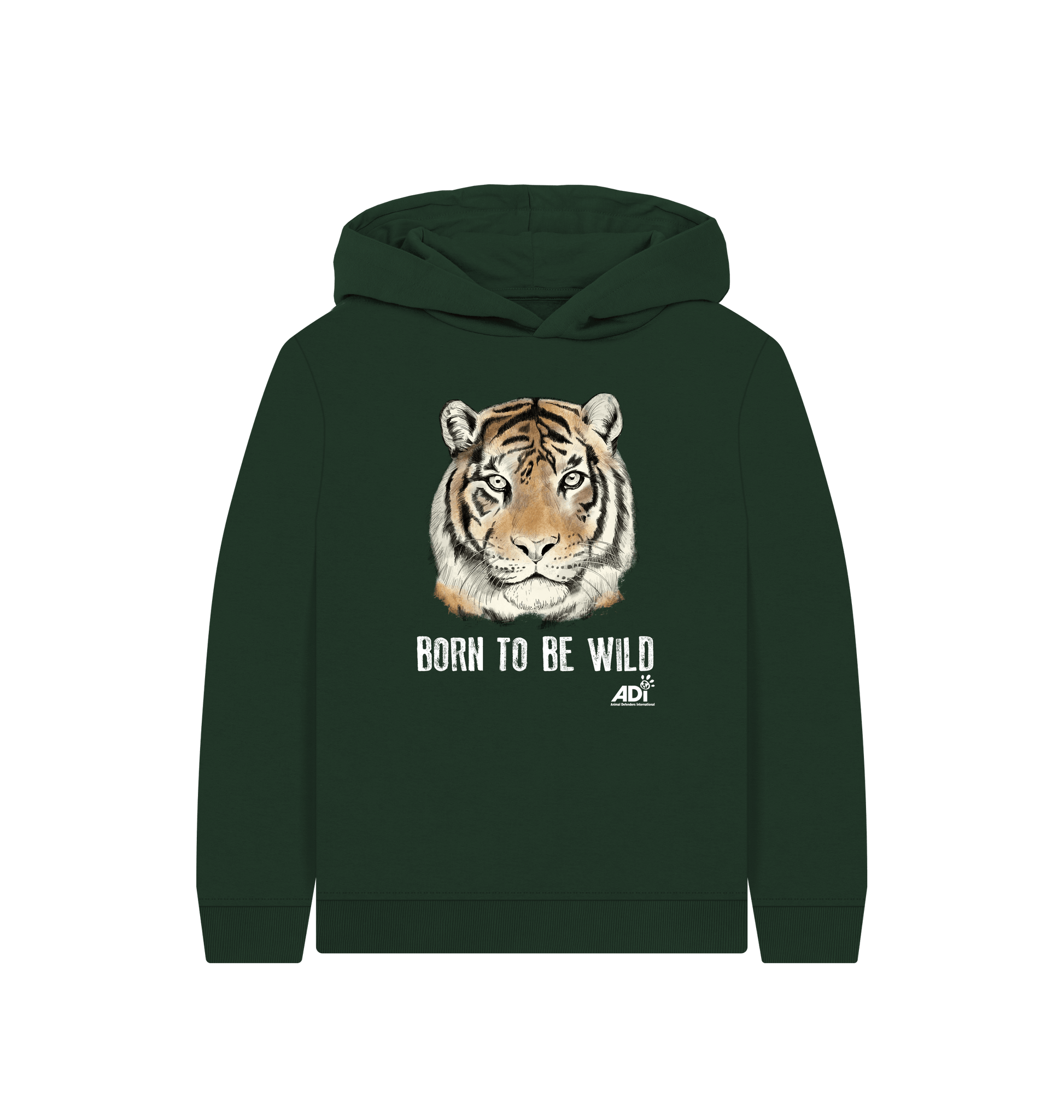 Evergreen Printed Kids Hoodie Front