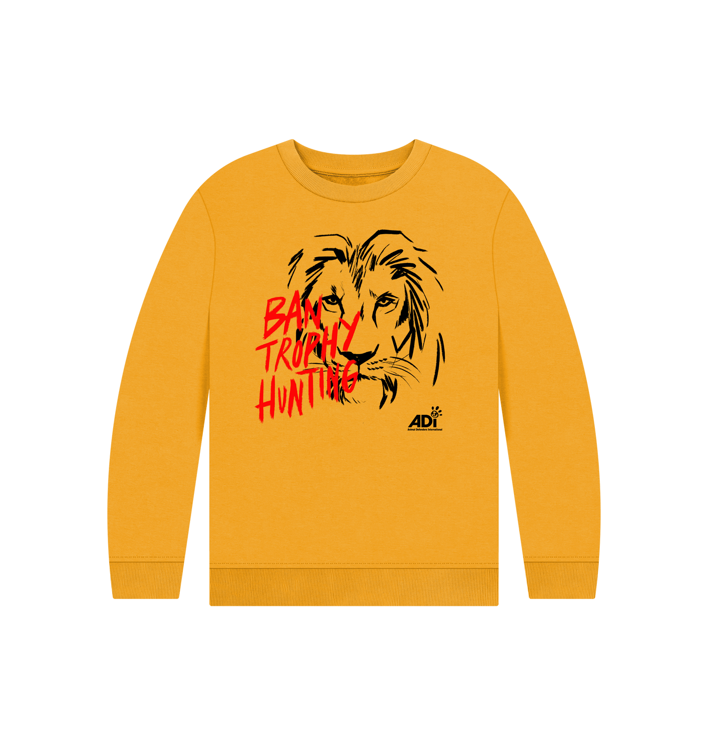 Mustard Printed Kids Jumper Front