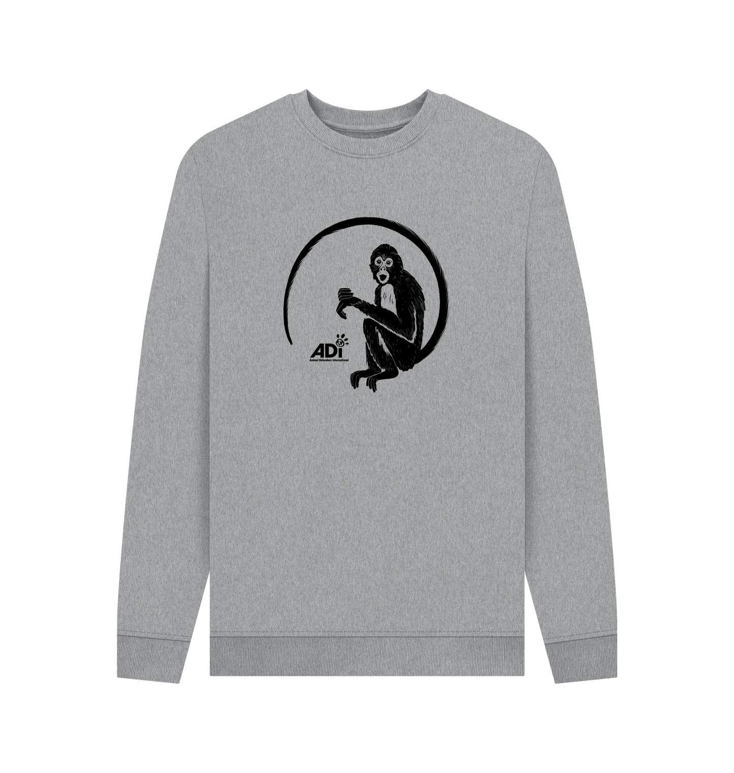 Light Heather Printed Sweater Front