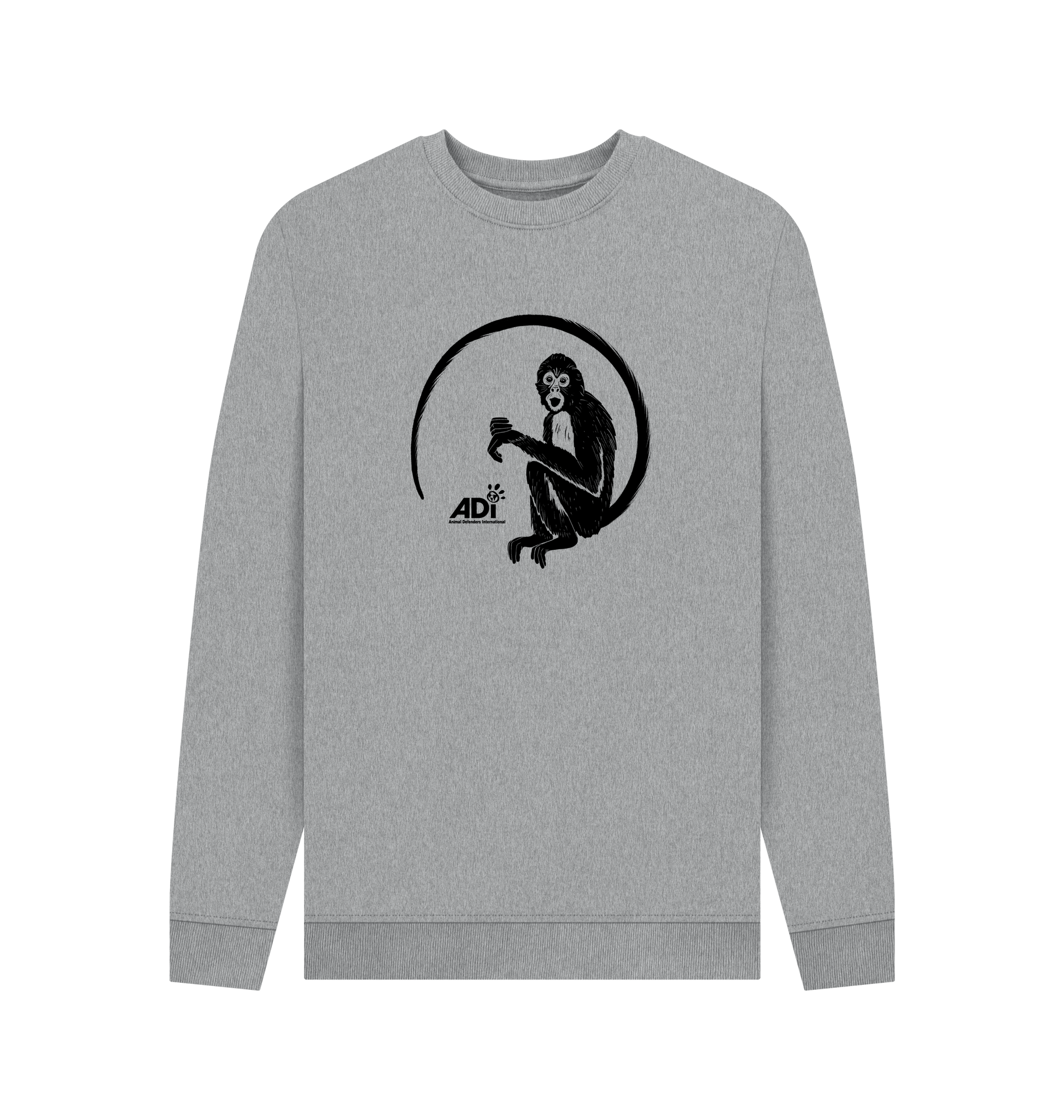 Light Heather Printed Sweater Front