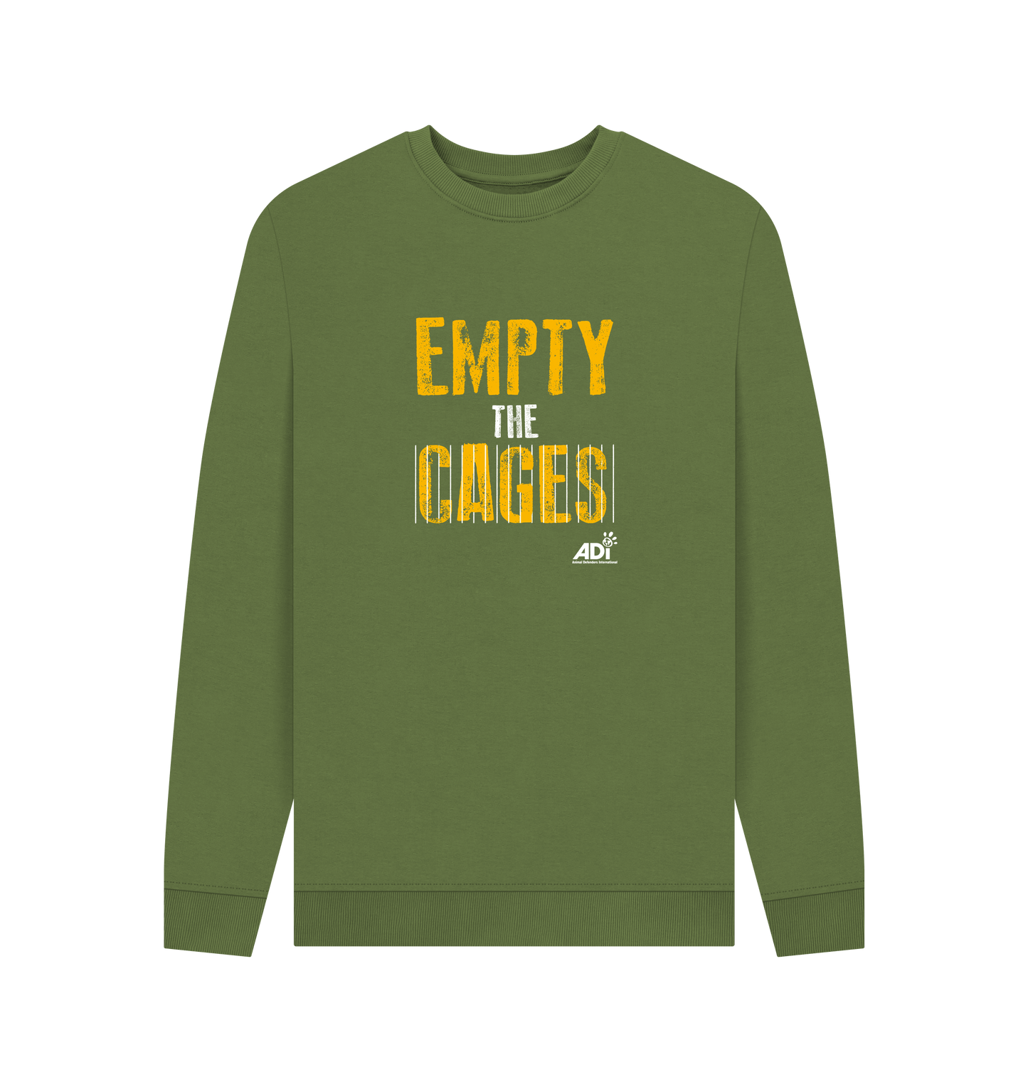 Khaki Printed Sweater Front