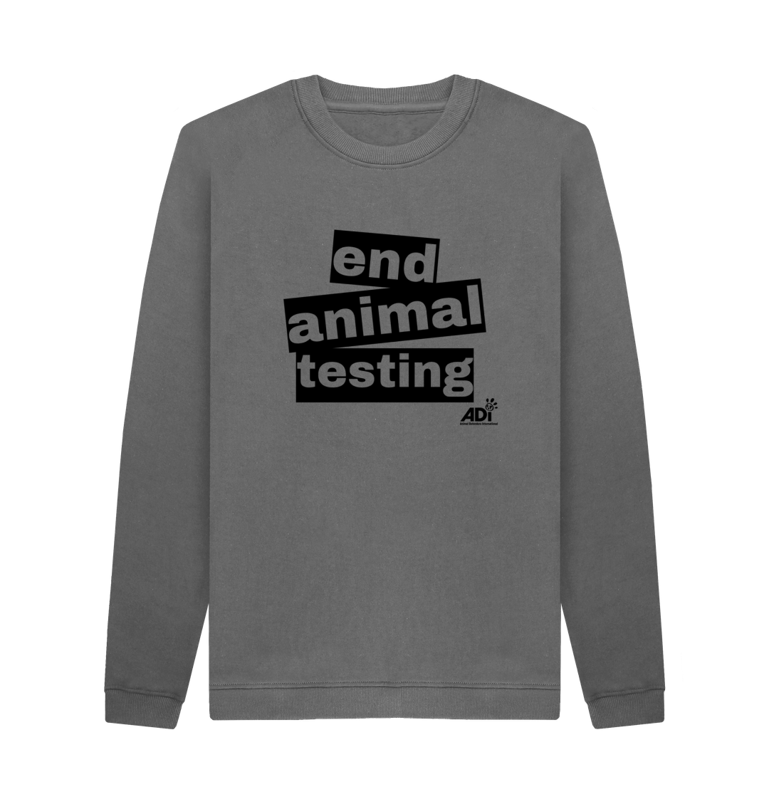 Slate Grey End Animal Testing Men's Sweatshirt