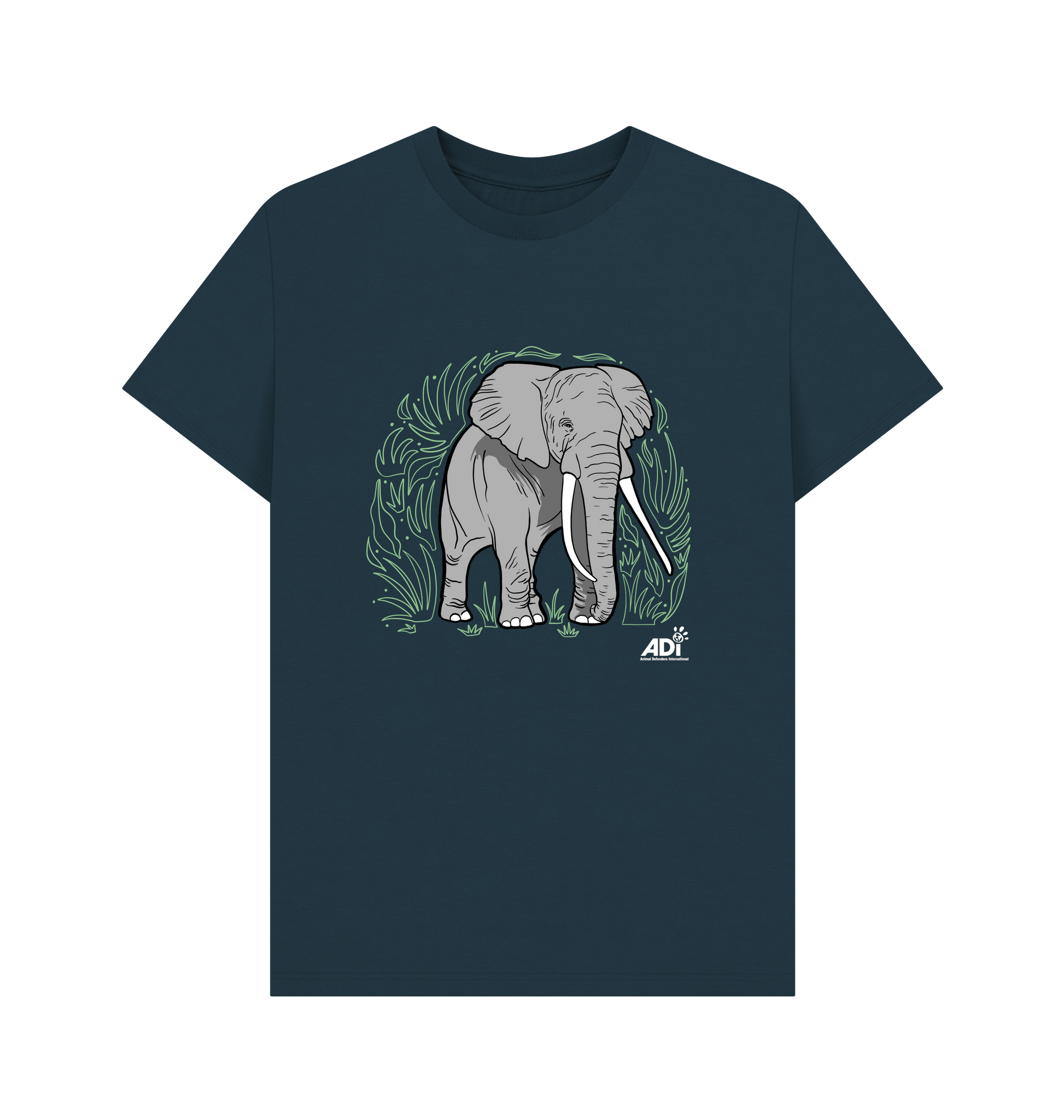 Denim Blue Printed T-shirt Front