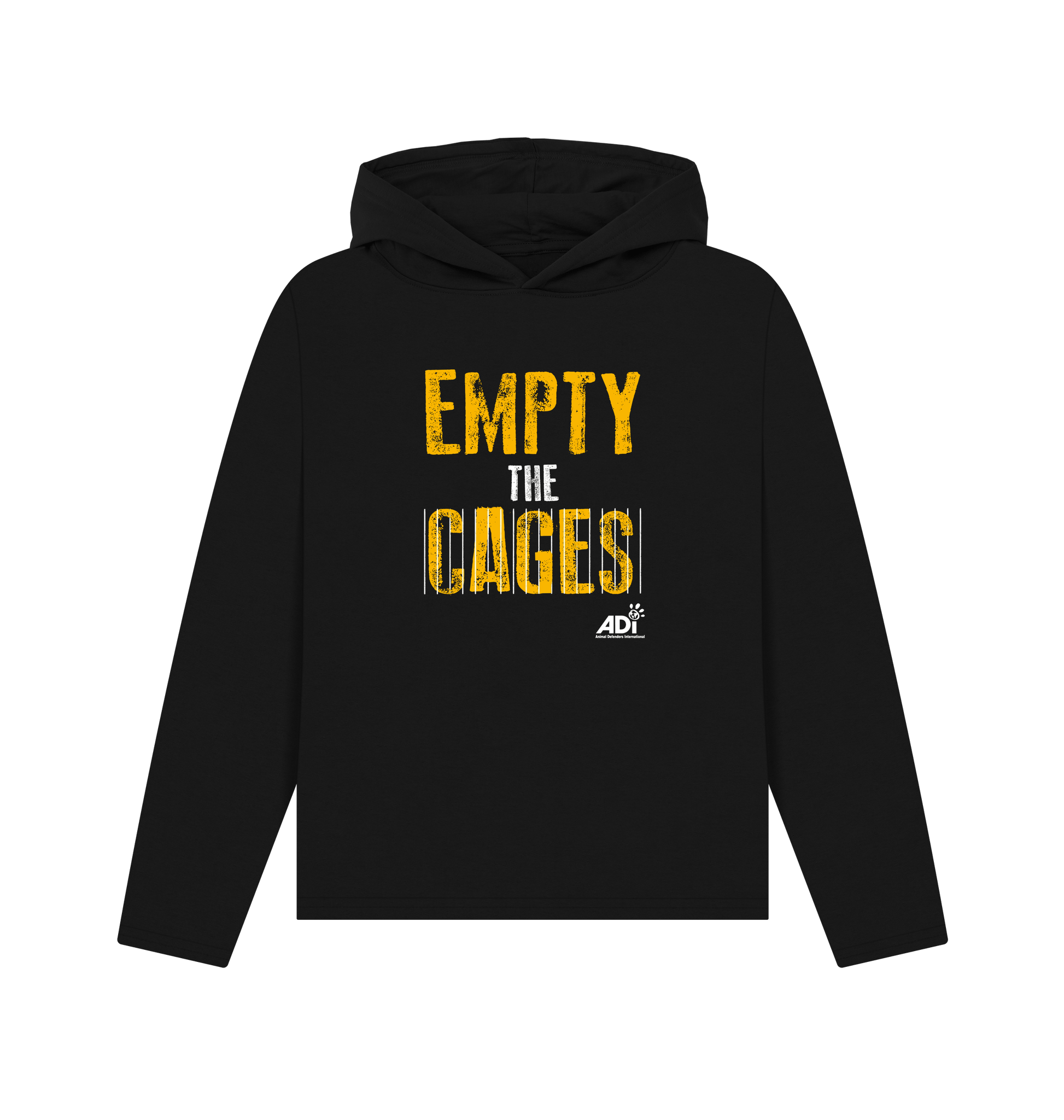 Black Printed Hoody Front