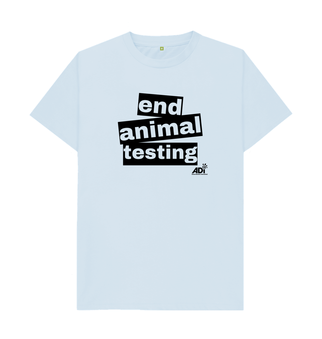 Sky Blue End Animal Testing Men's T-Shirt