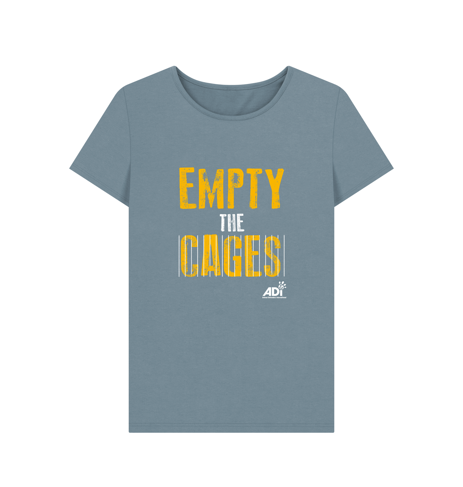 Stone Blue Printed T-shirt Front