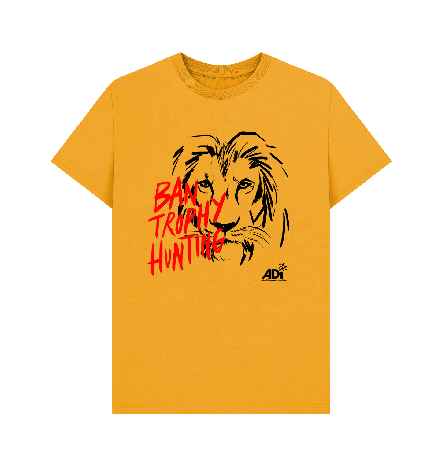 Mustard Printed T-shirt Front