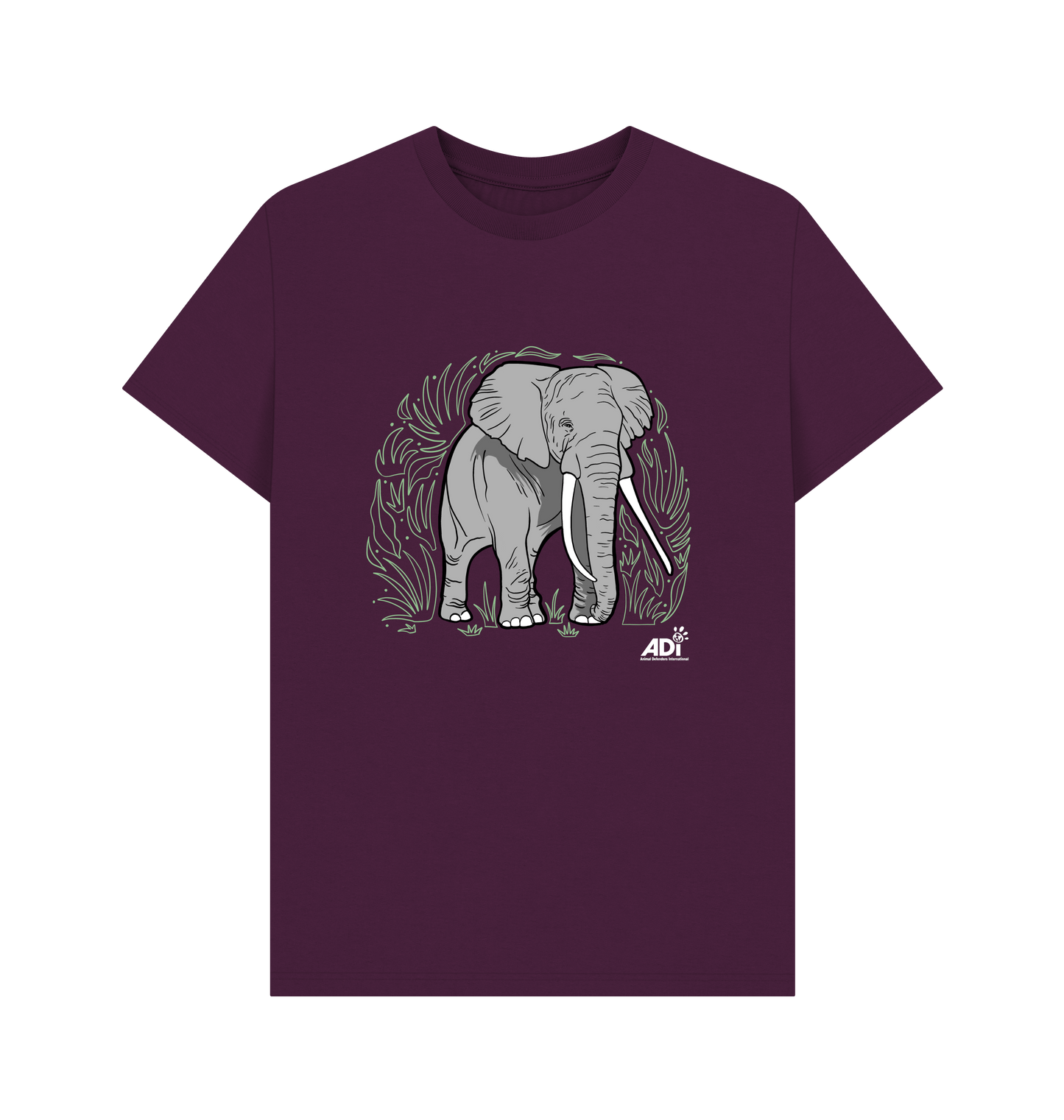 Purple Printed T-shirt Front