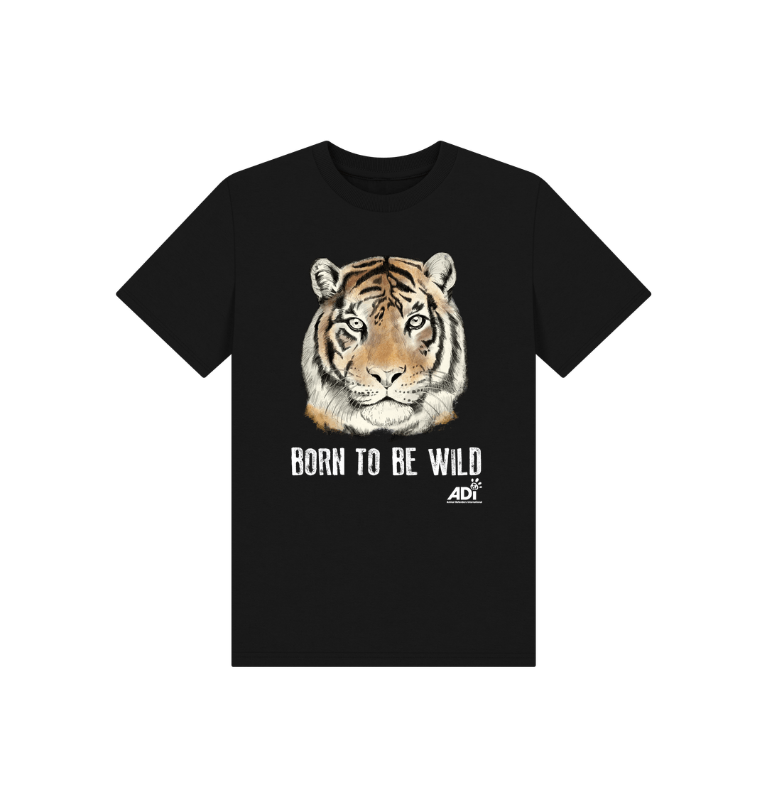 Black Printed Kids T-Shirt