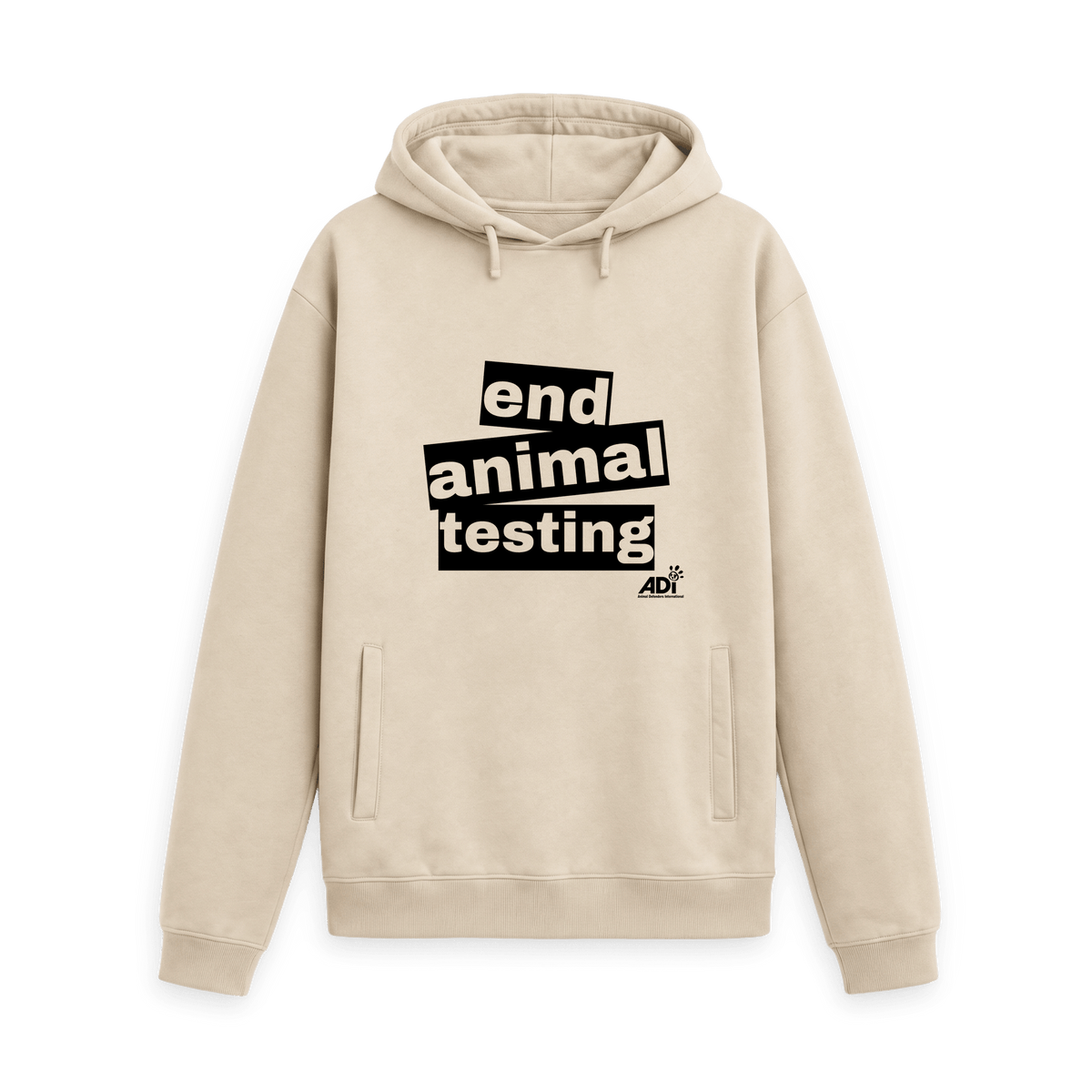 Oat Printed Hoody Front
