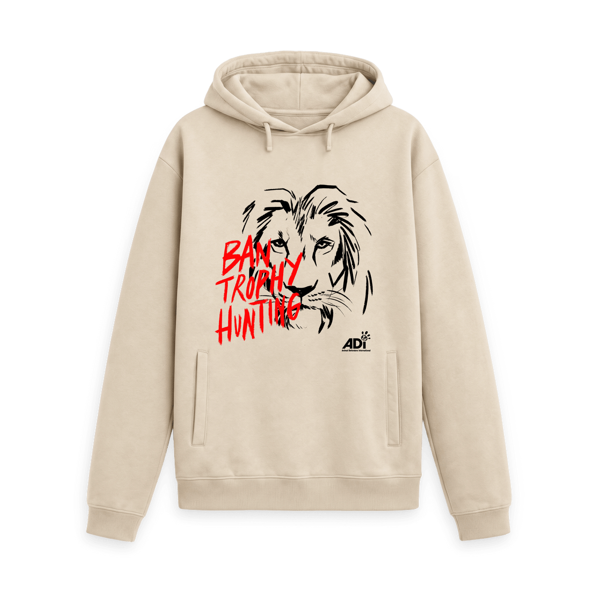 Oat Printed Hoody Front