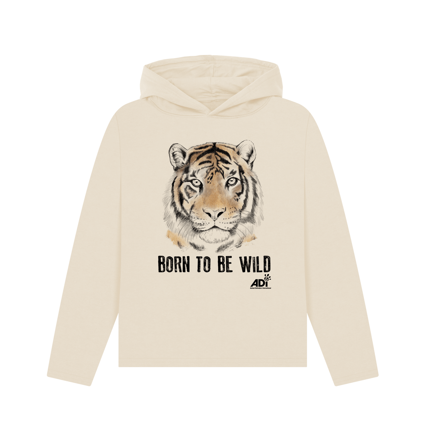 Oat Printed Hoody Front