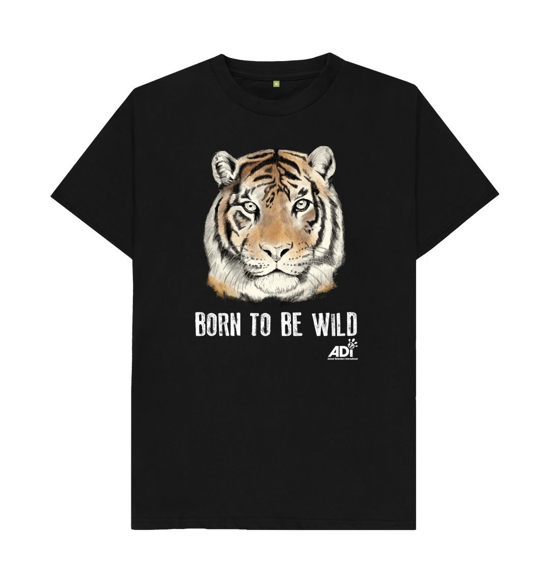 Black Born to be Wild Men\u2019s Dark T-shirt