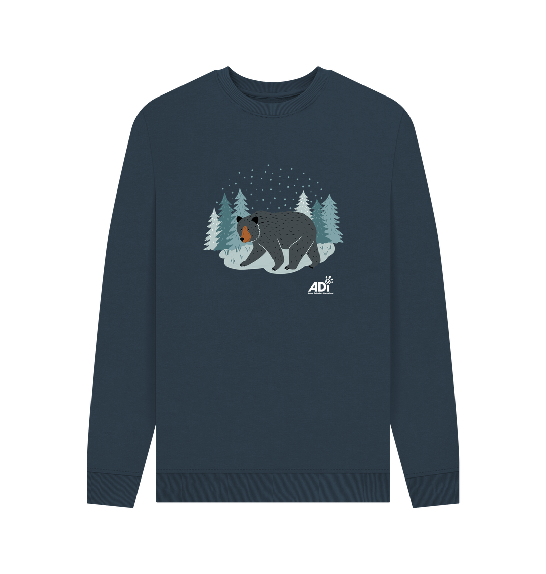 Navy Blue Printed Sweater