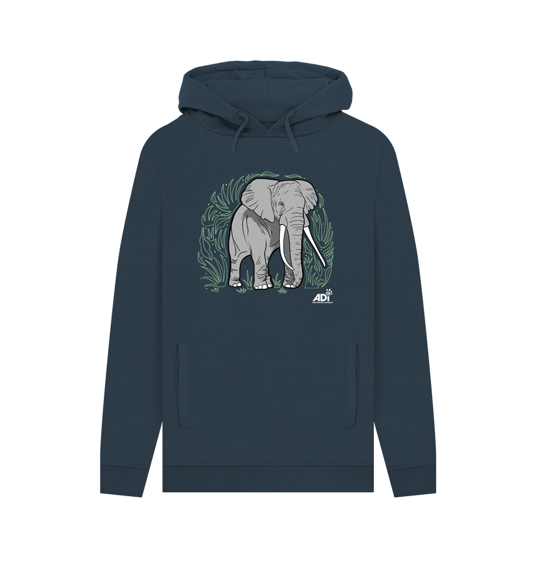 Navy Printed Hoody