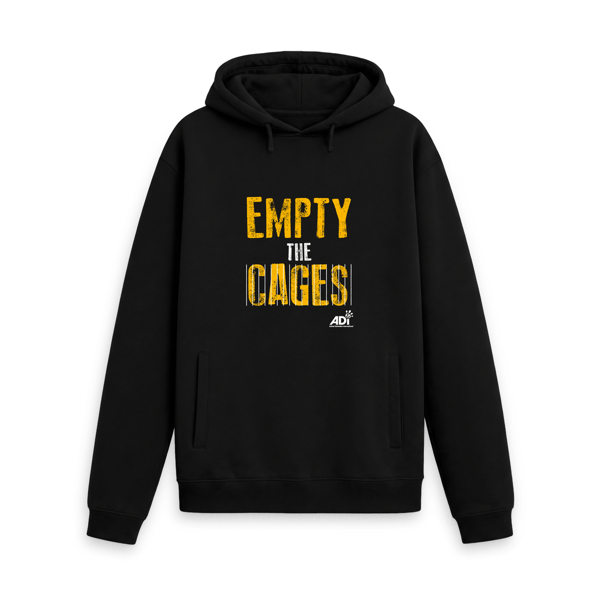 Black Printed Hoody Front