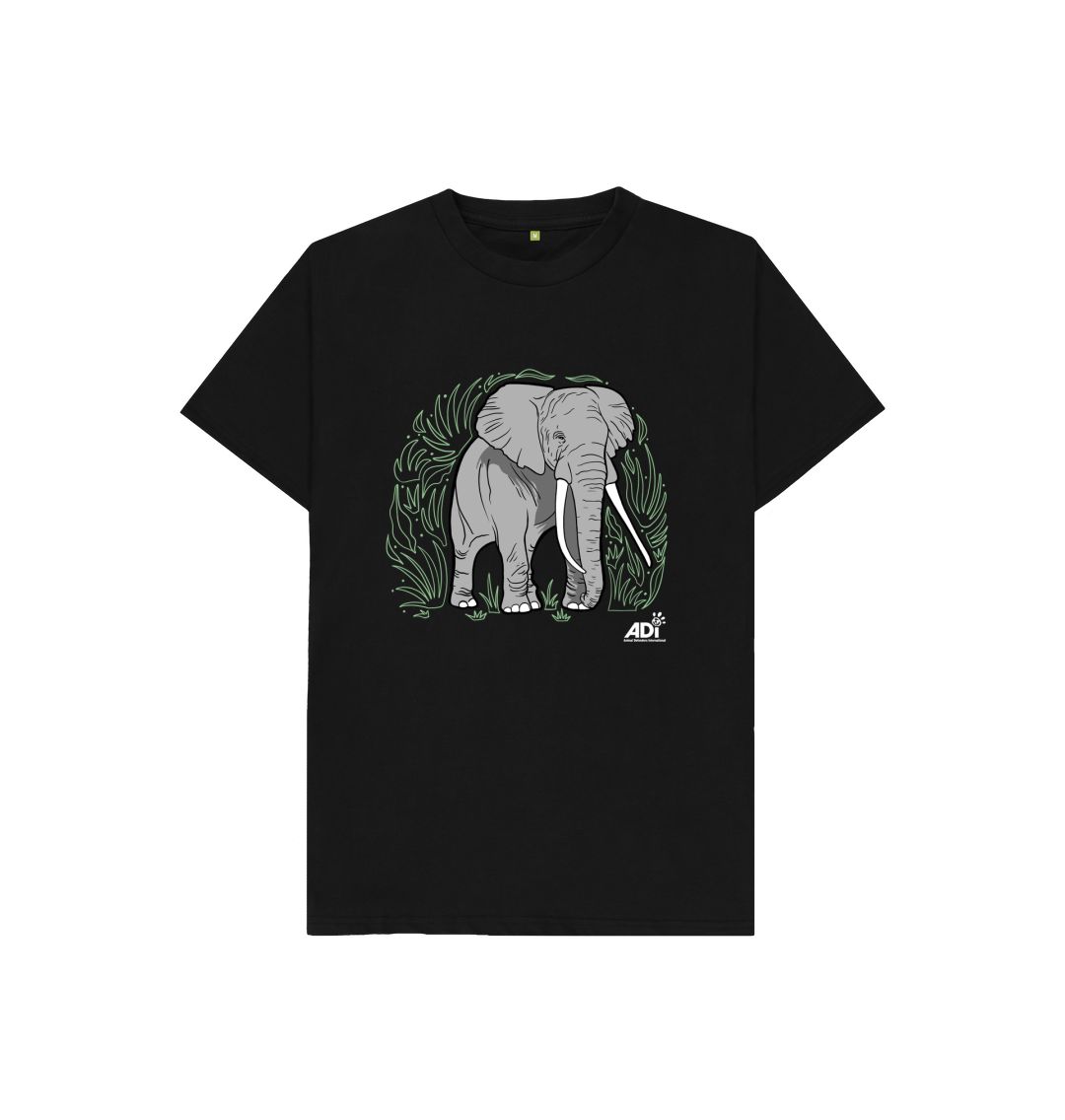 Black Elephant Kids T-shirt
