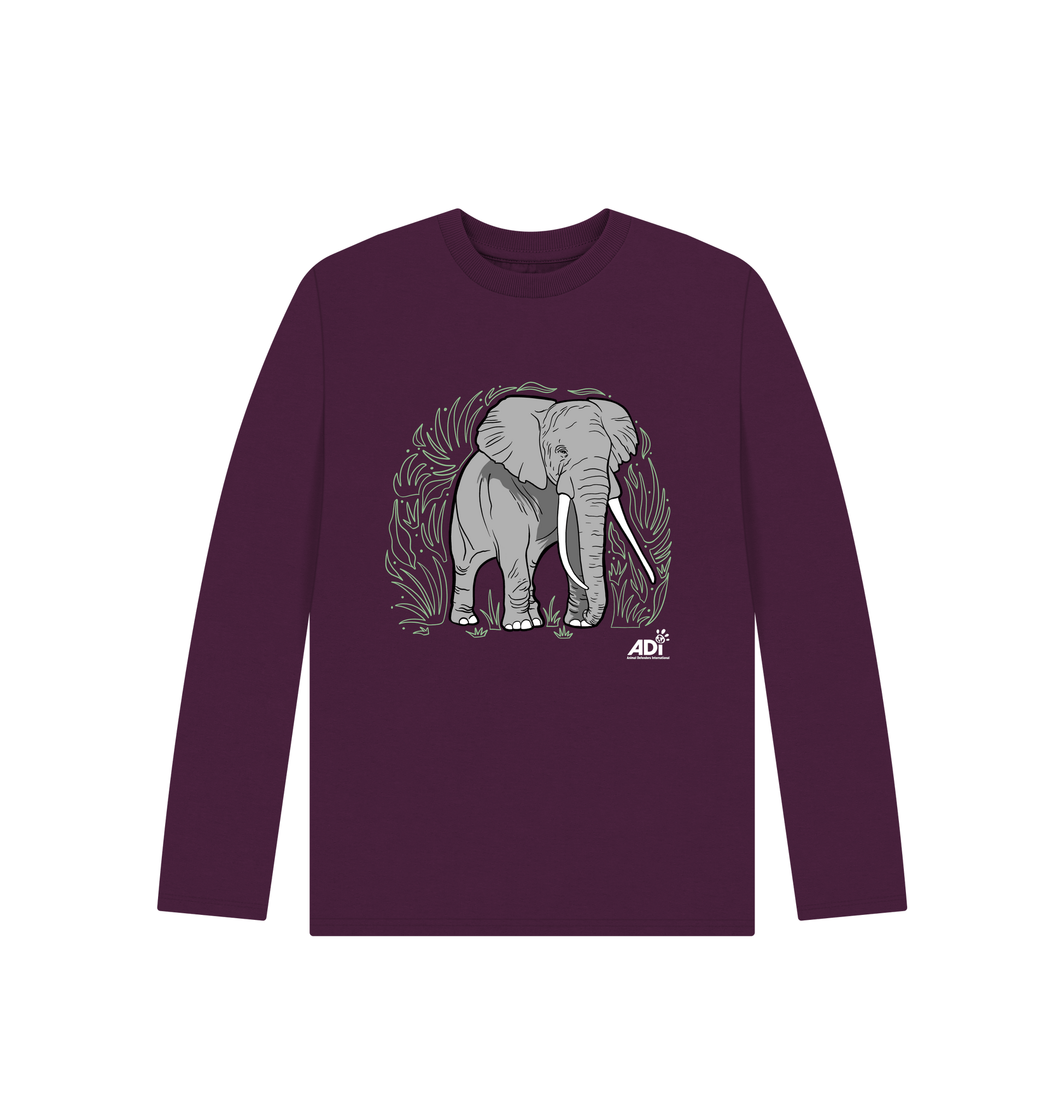 Purple Printed Kids T-Shirt Front