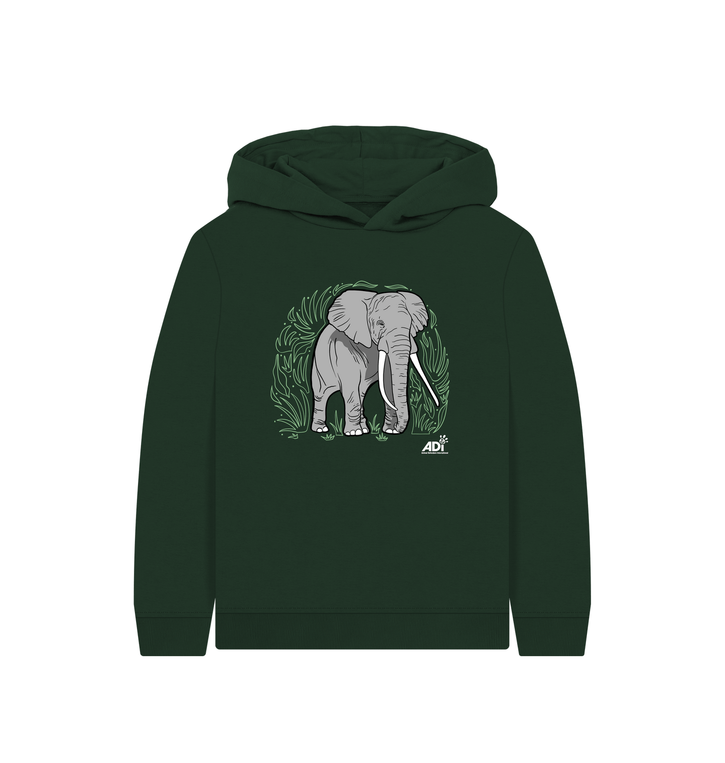 Evergreen Printed Kids Hoodie Front
