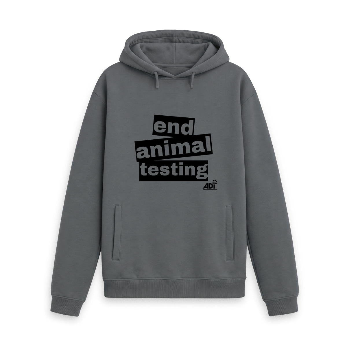 Slate Grey Printed Hoody Front