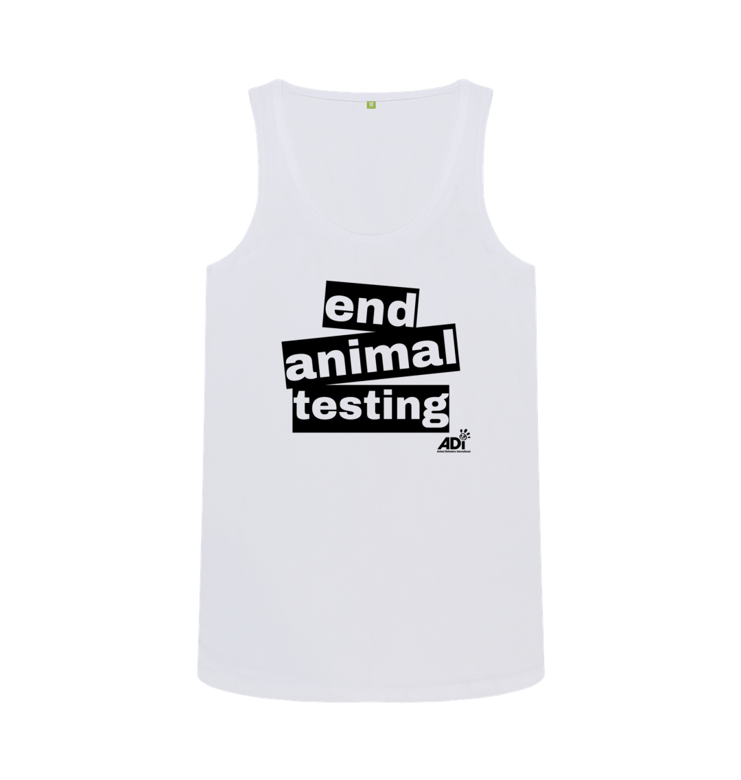 White End Animal Testing Women's Tank Top