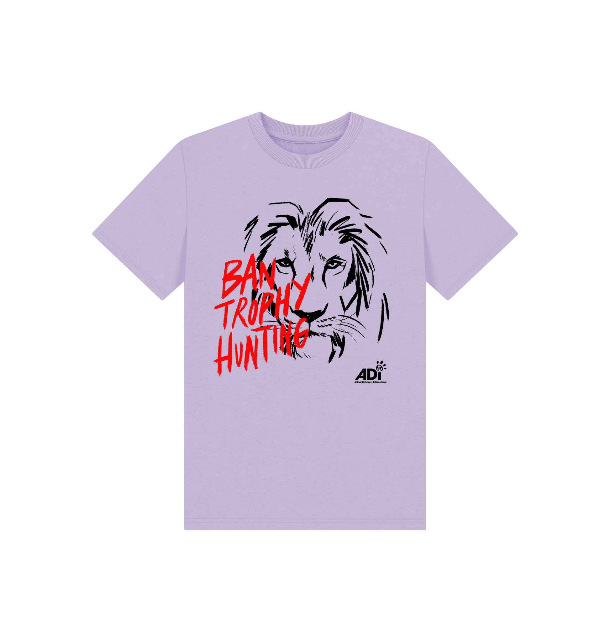 Soft Lilac Printed Kids T-Shirt Front