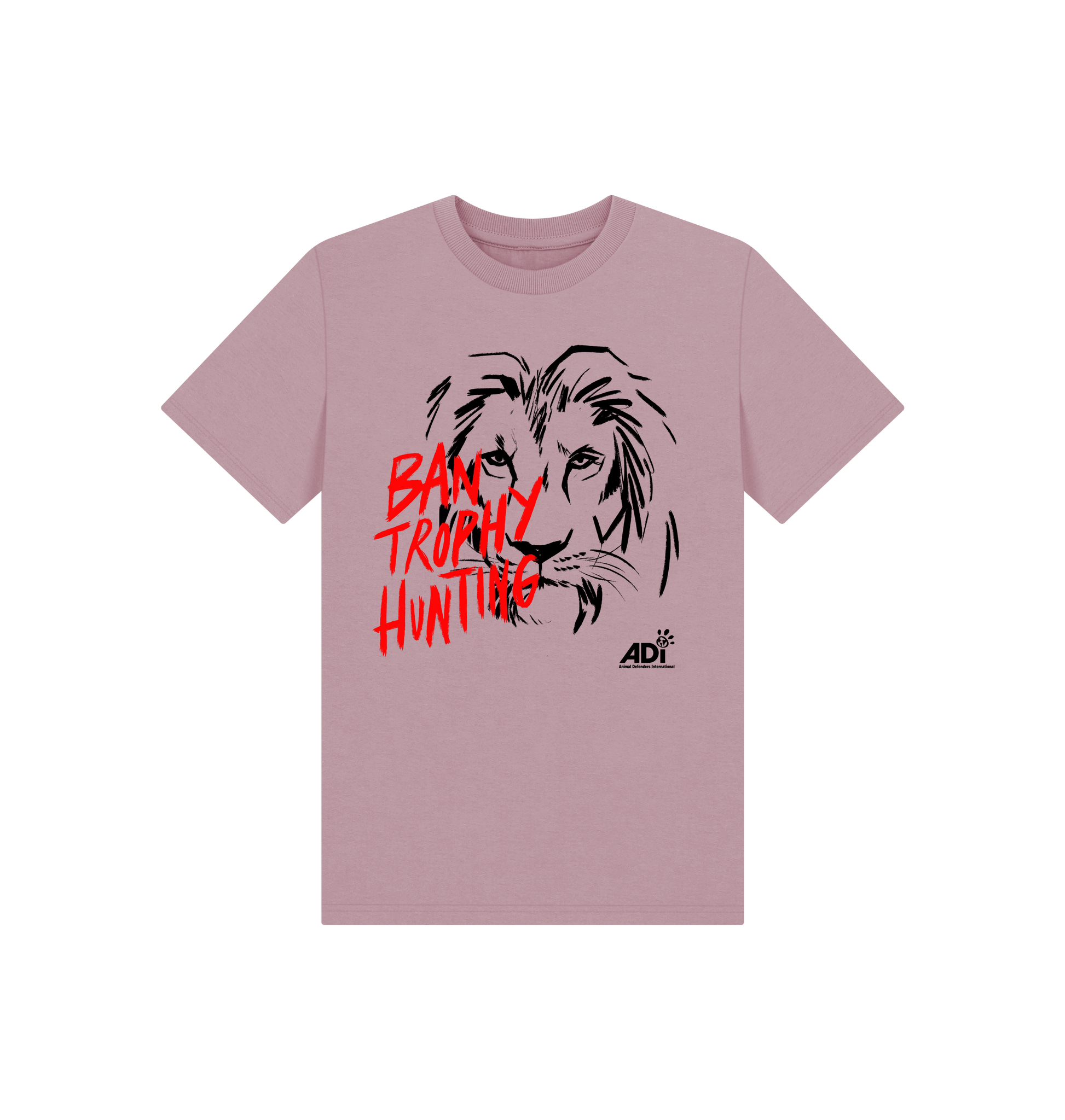 Mauve Printed Kids T-Shirt Front