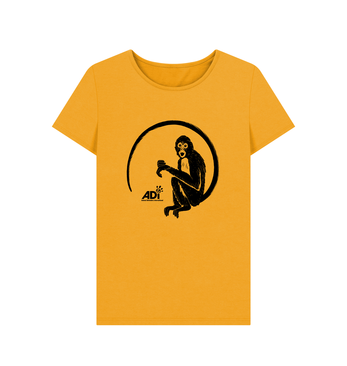 Mustard Printed T-shirt Front