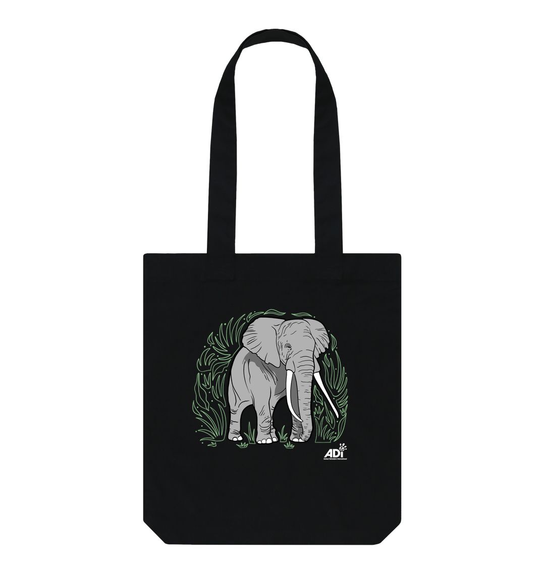 Black Elephant Tote Bag
