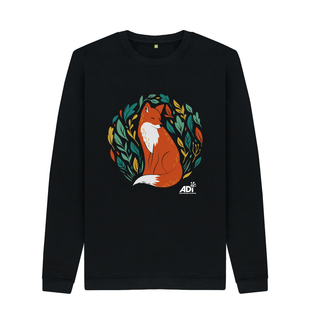 Black Autumn Fox Men\u2019s Sweatshirt