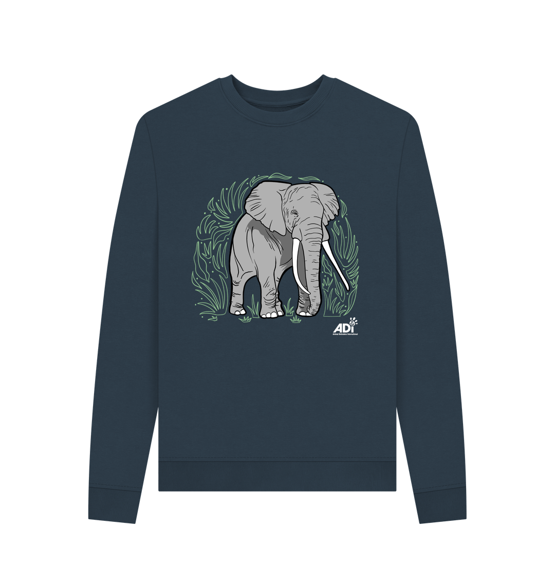 Navy Blue Printed Sweater