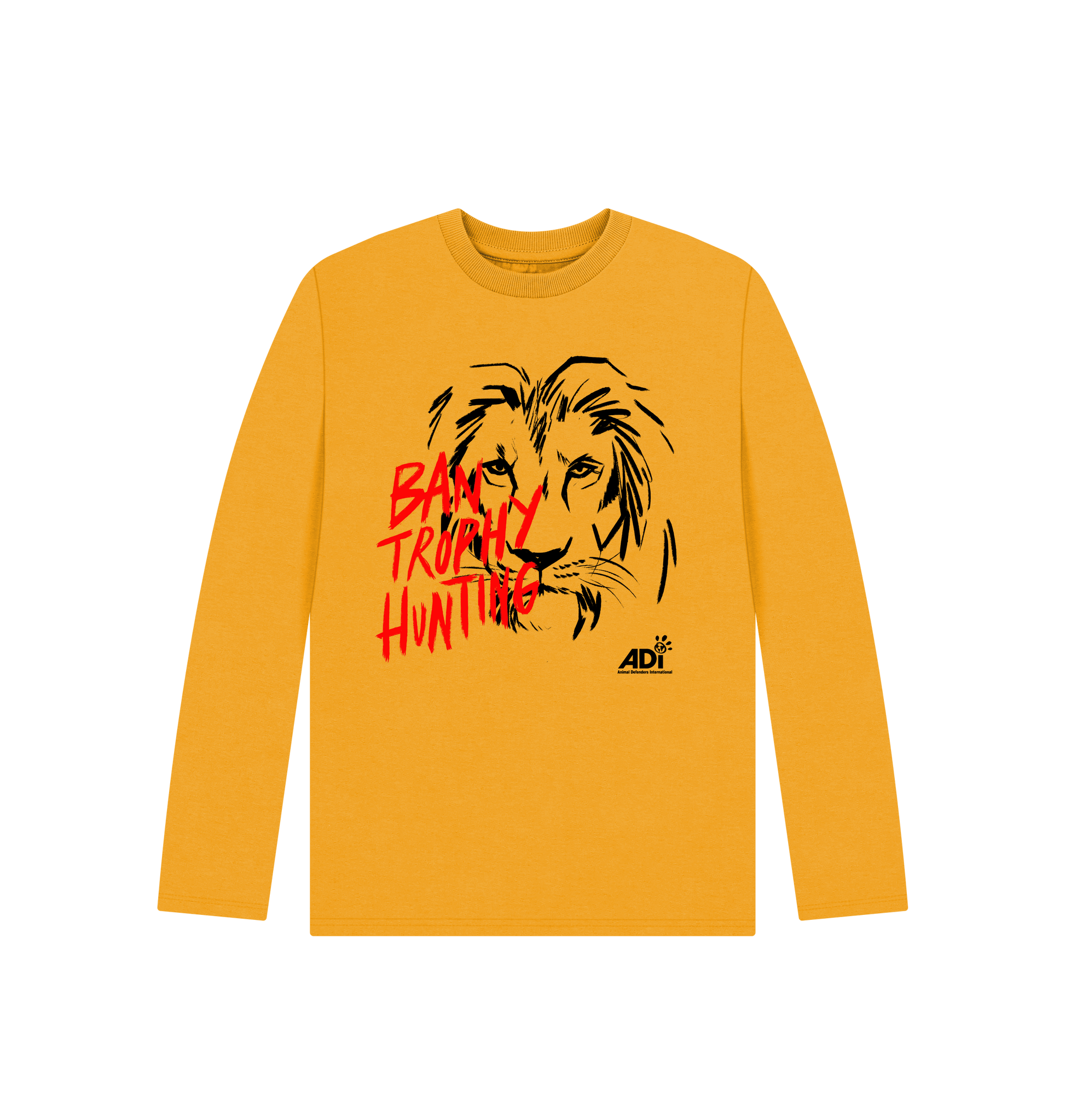 Mustard Printed Kids T-Shirt Front