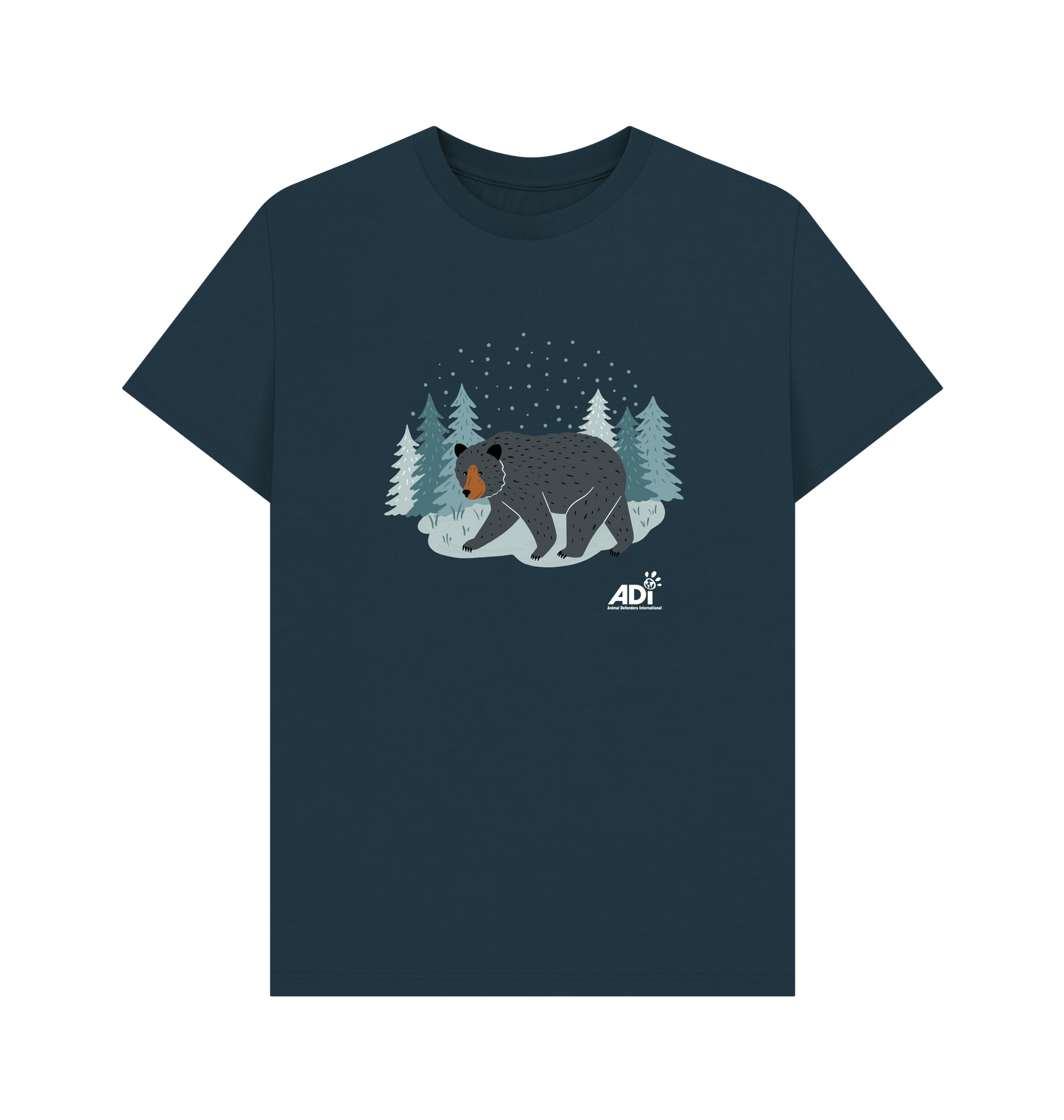Denim Blue Printed T-shirt Front