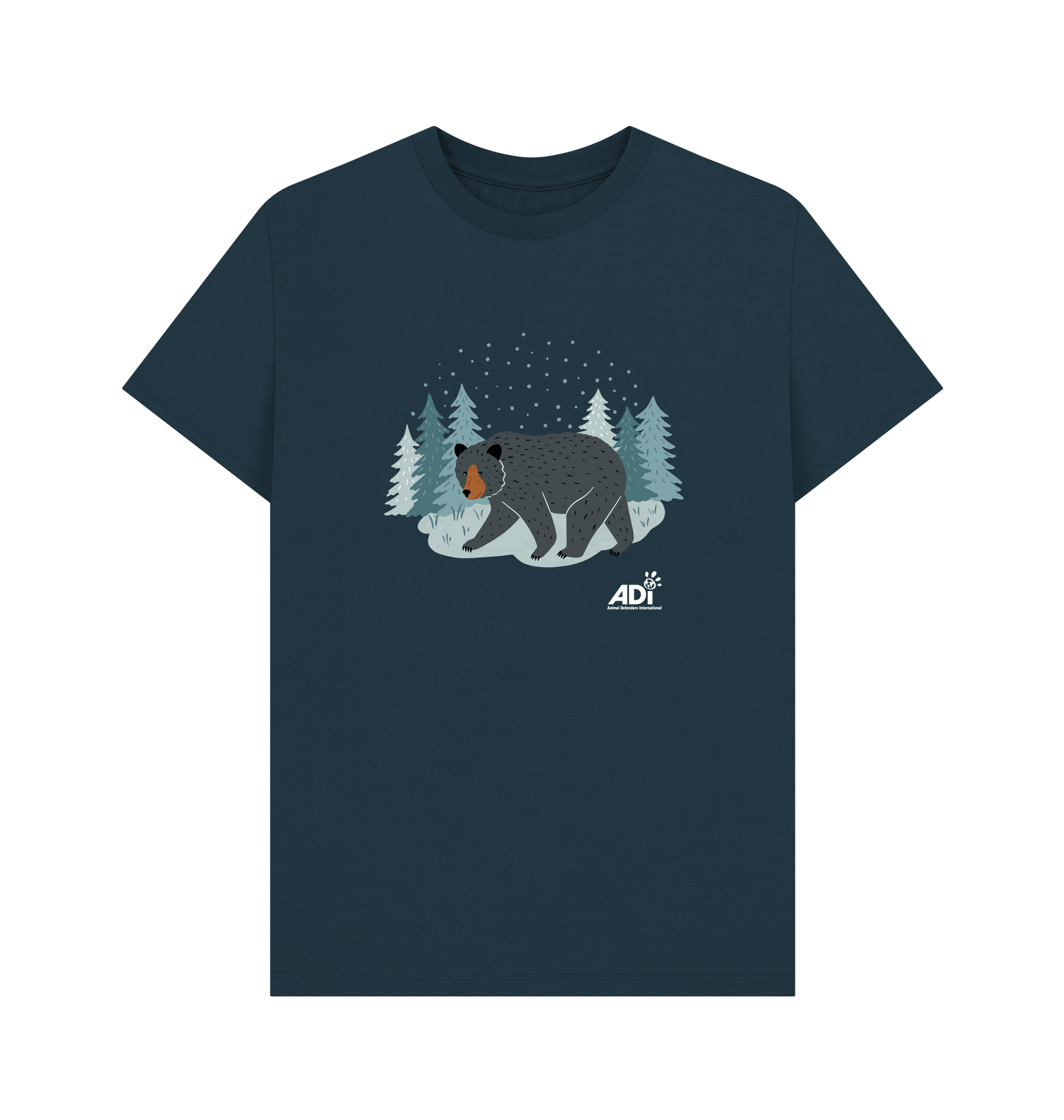 Denim Blue Printed T-shirt Front