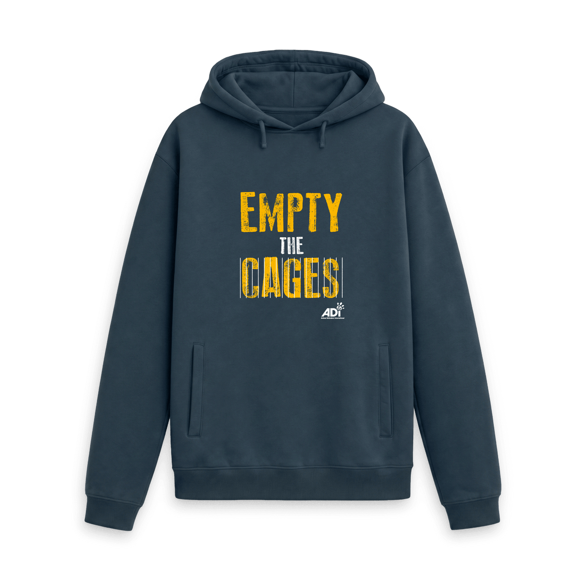 Navy Printed Hoody Front